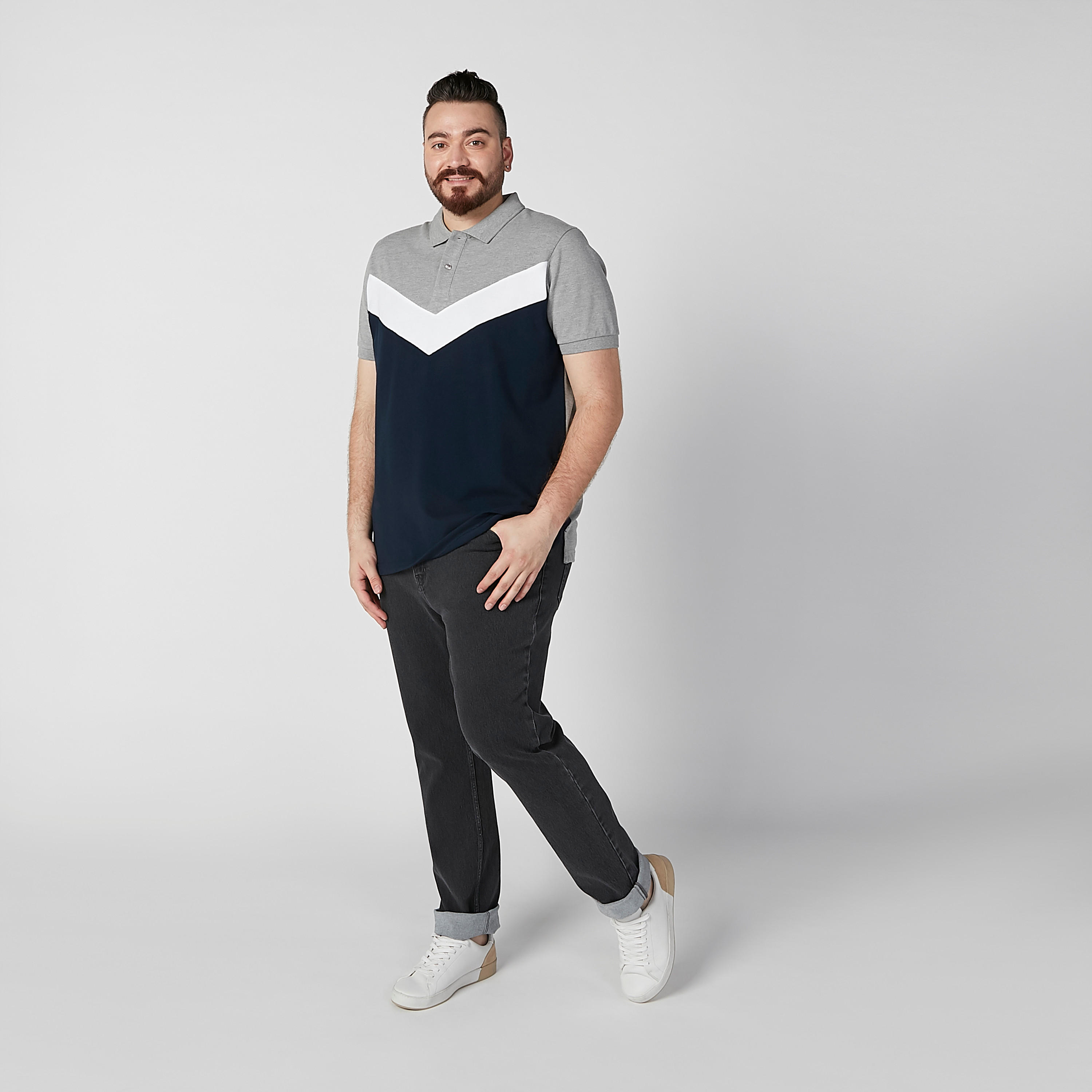 تيشيرت بولو بارز الملمس بأكمام قصيرة-men-clothing-tshirtsandpolos-polos-image-5