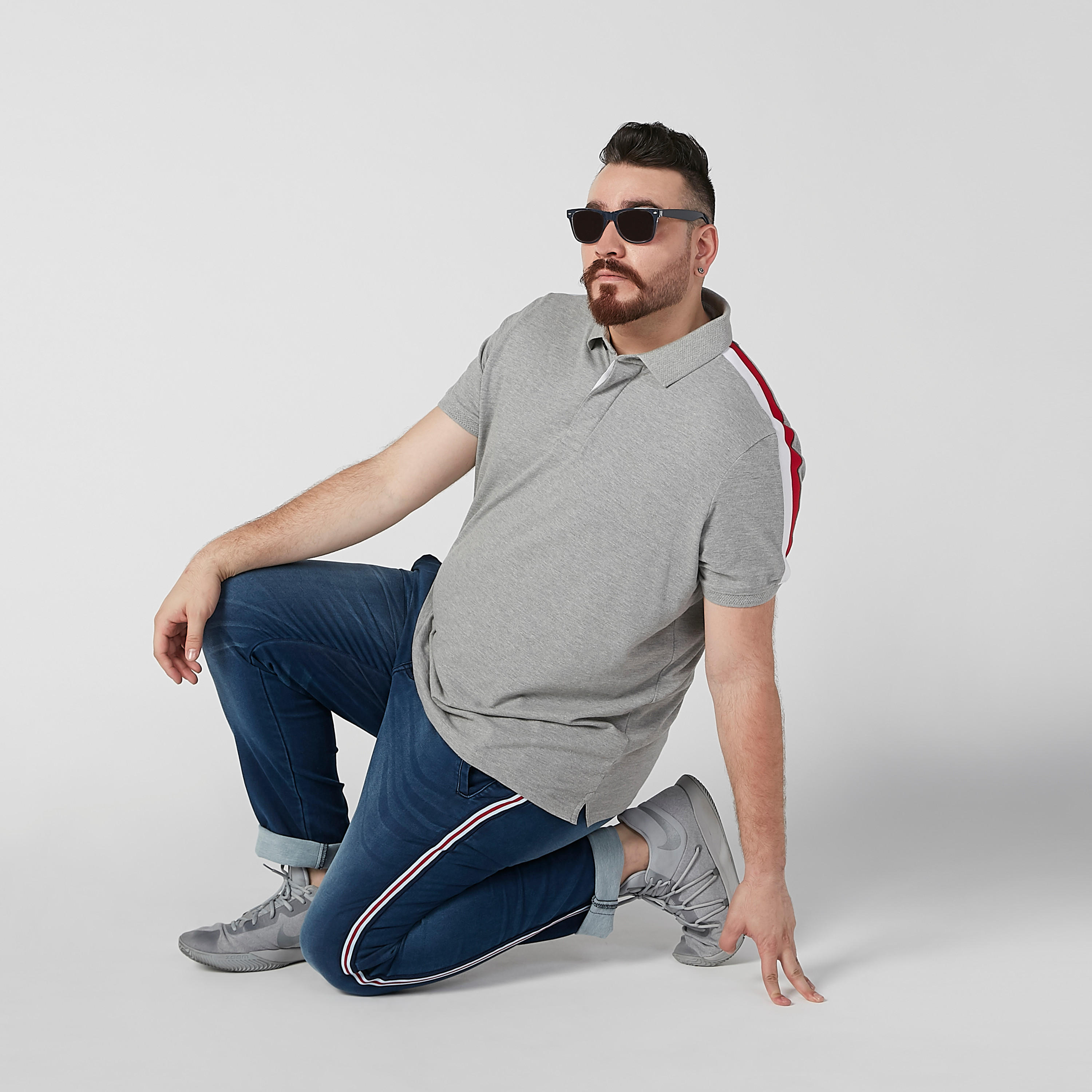 Plain T-shirt with Polo Neck and Short Sleeves-men-clothing-tshirtsandpolos-polos-image-2