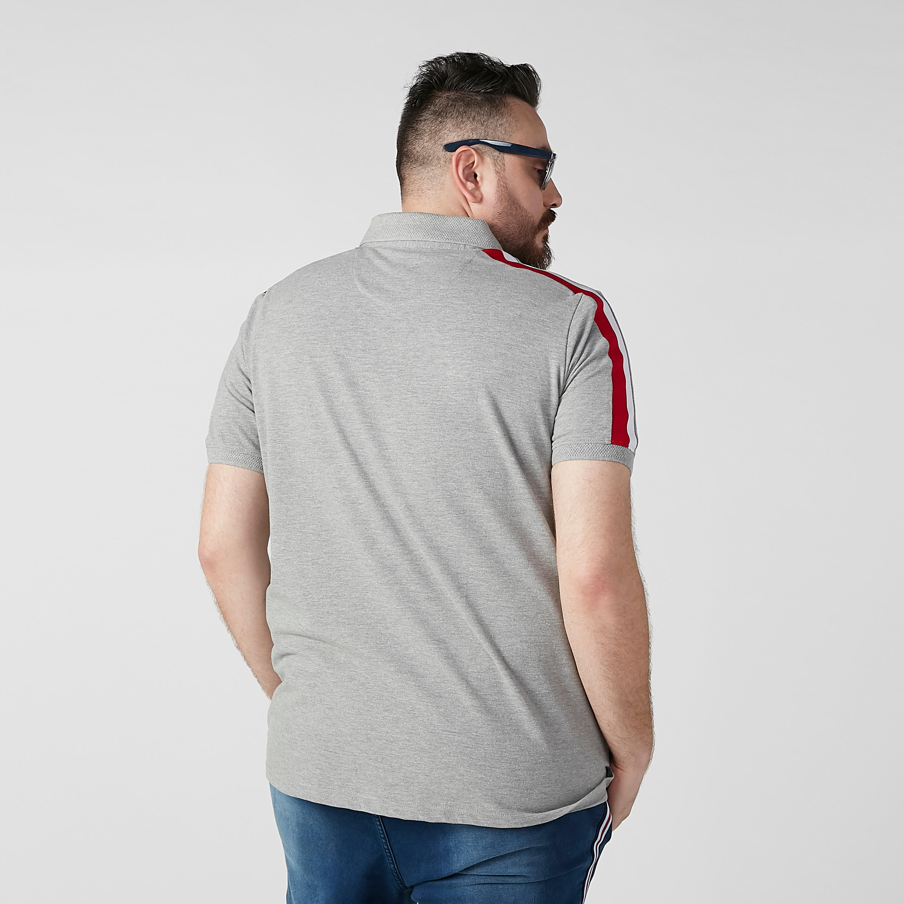 Plain T-shirt with Polo Neck and Short Sleeves-men-clothing-tshirtsandpolos-polos-image-5