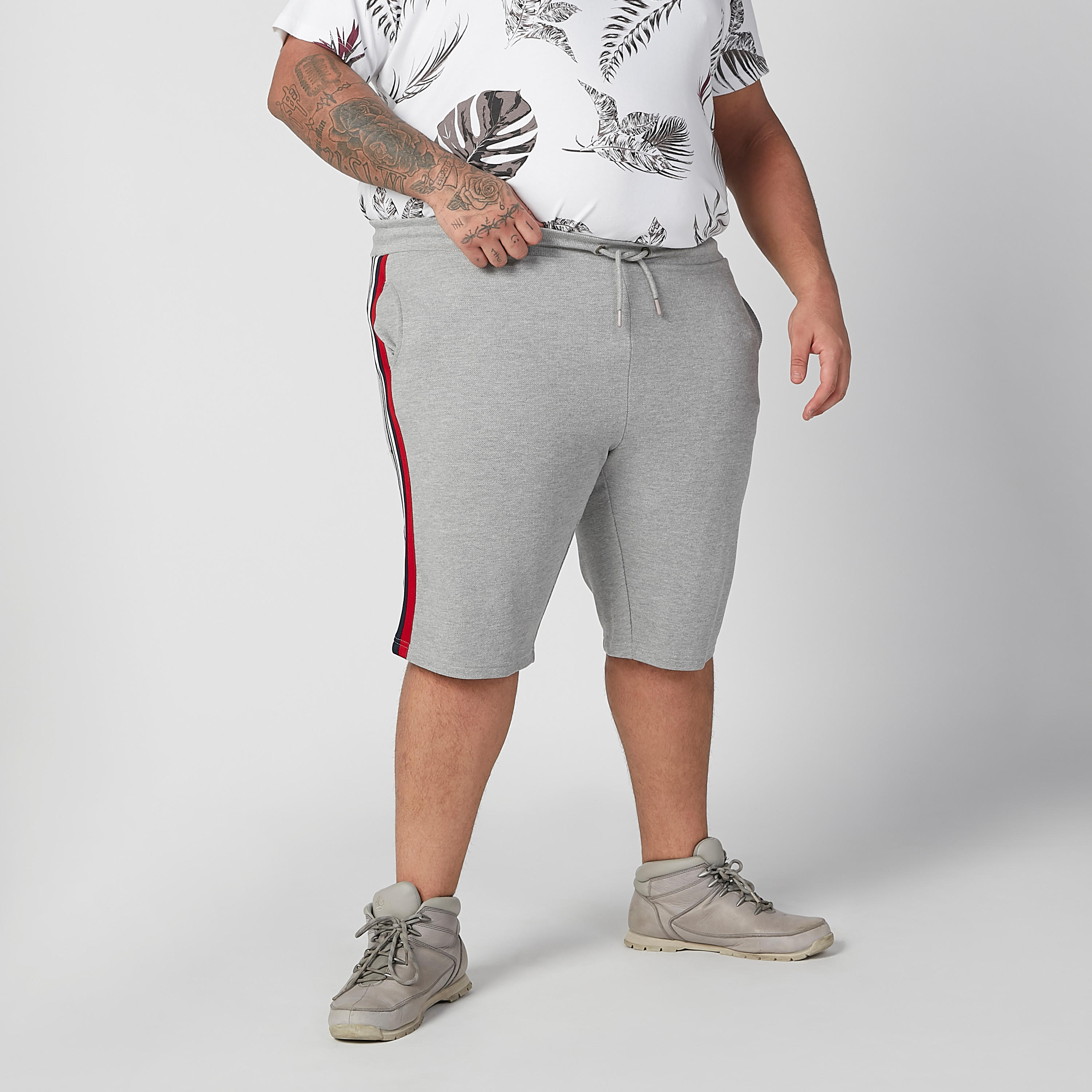 Striped Mid Waist Shorts with Elasticised Waistband and Pocket Detail-men-clothing-bottoms-shorts-image-6