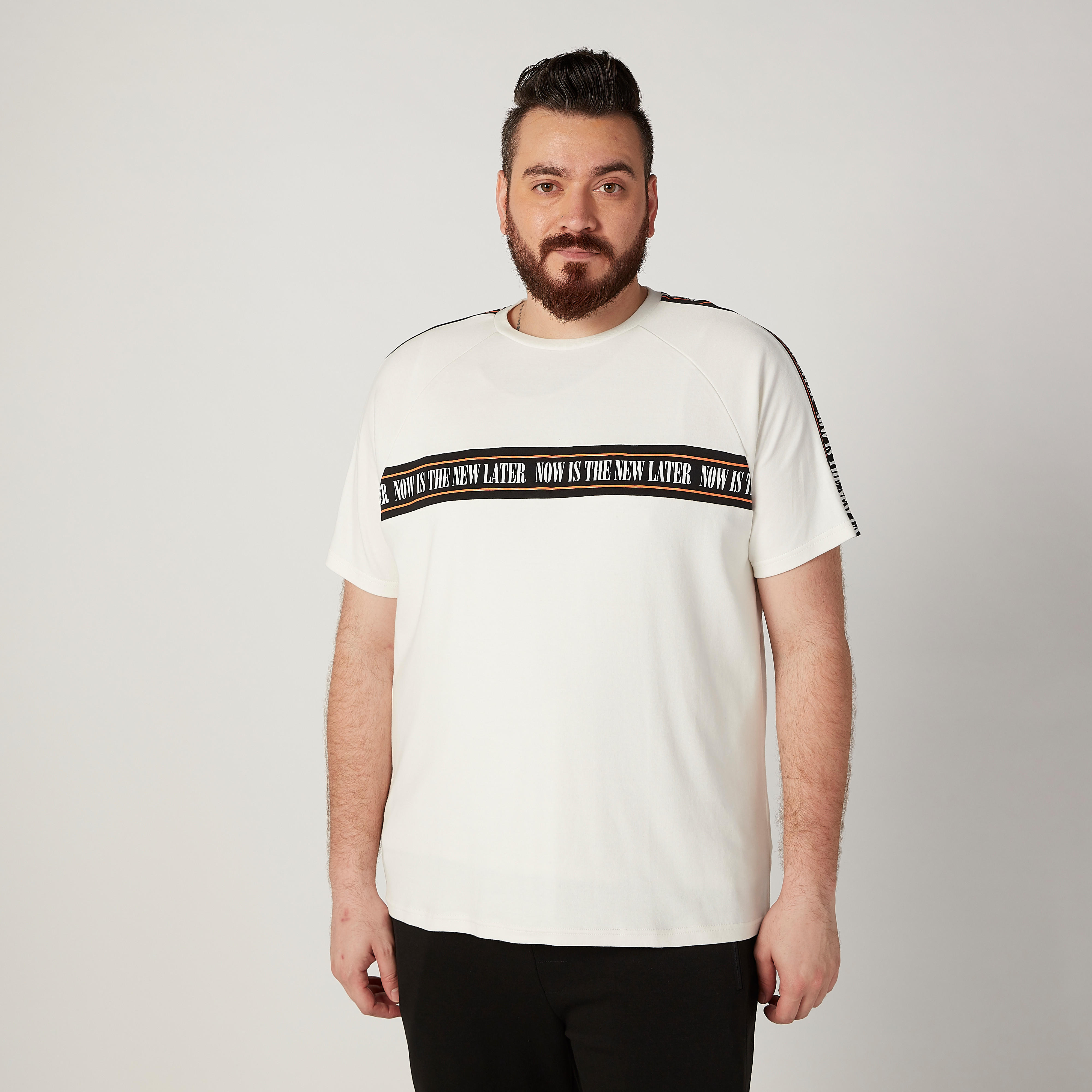 Printed T-shirt with Crew Neck and Short Sleeves-men-clothing-tshirtsandpolos-tshirts-image-1