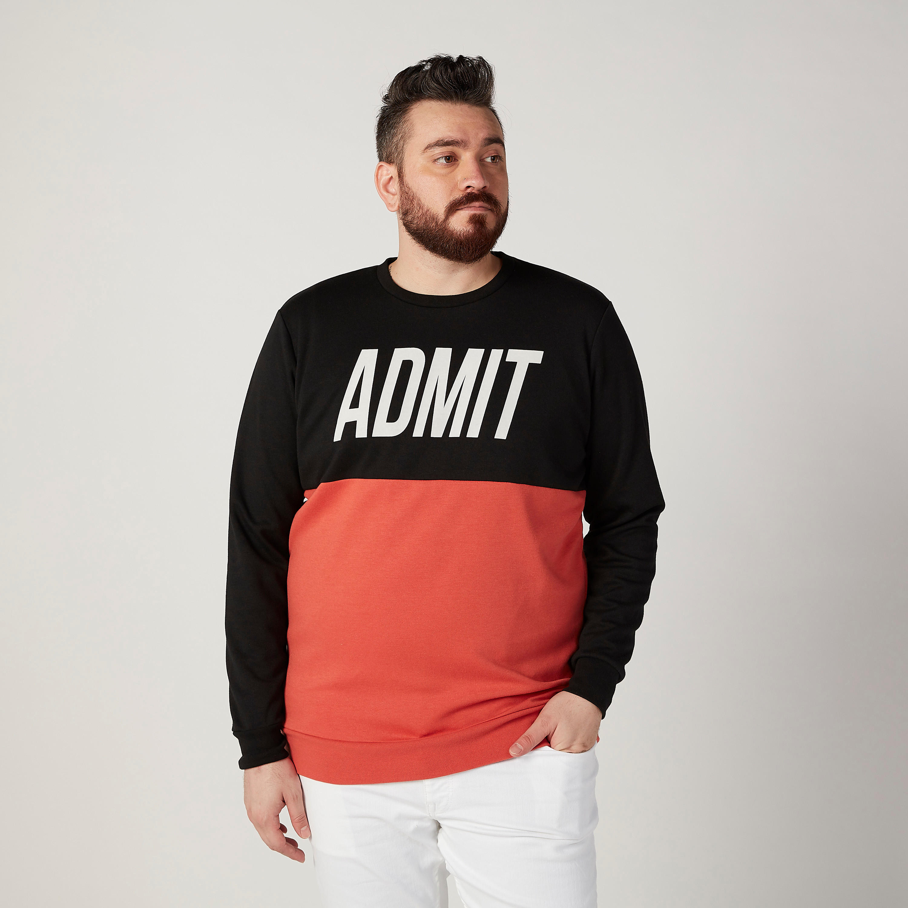Printed Sweatshirt with Crew Neck and Long Sleeves-men-winterwear-hoodiesandsweatshirts-image-1