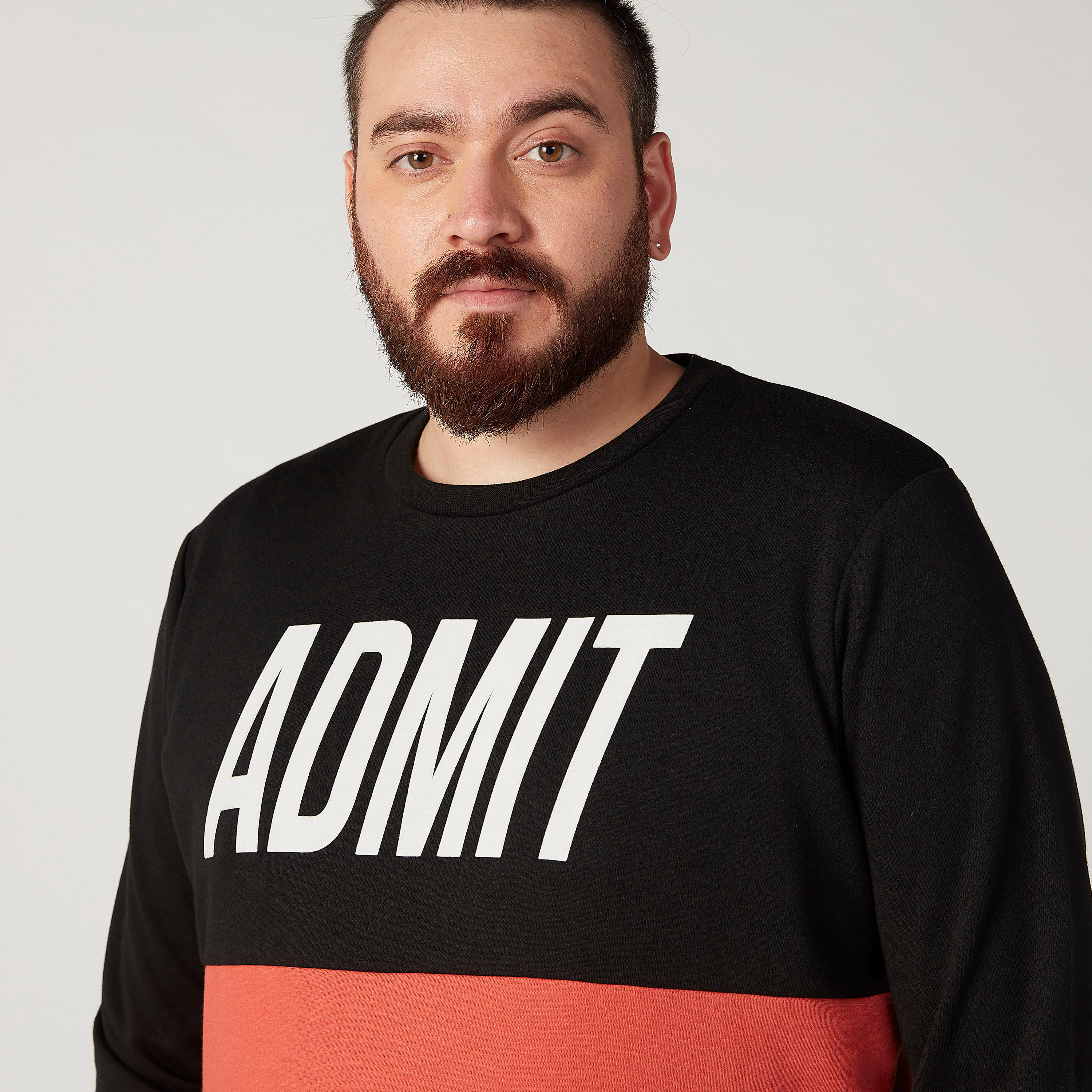Printed Sweatshirt with Crew Neck and Long Sleeves-men-winterwear-hoodiesandsweatshirts-image-3