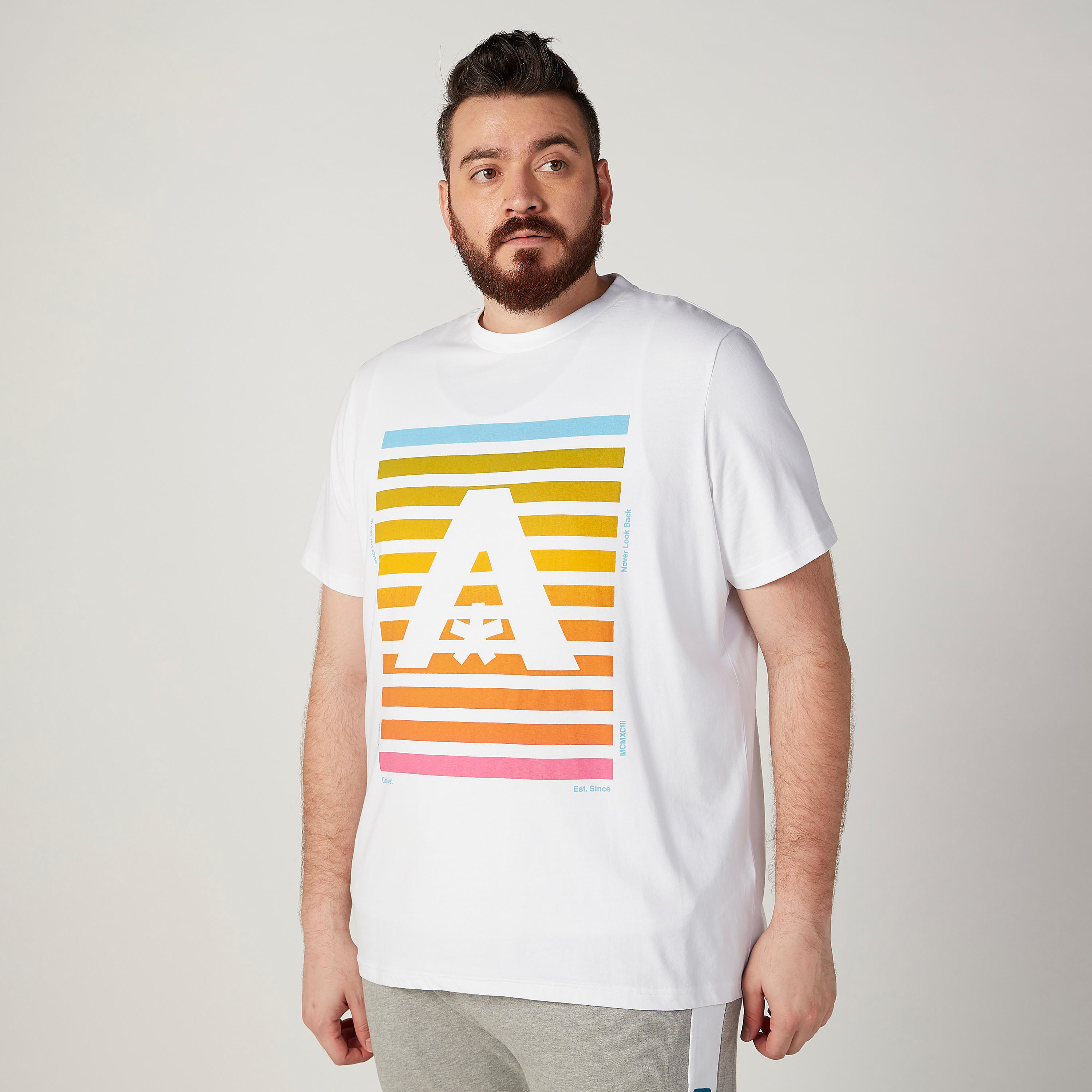 Printed T-shirt with Round Neck and Short Sleeves-men-clothing-tshirtsandpolos-tshirts-image-1