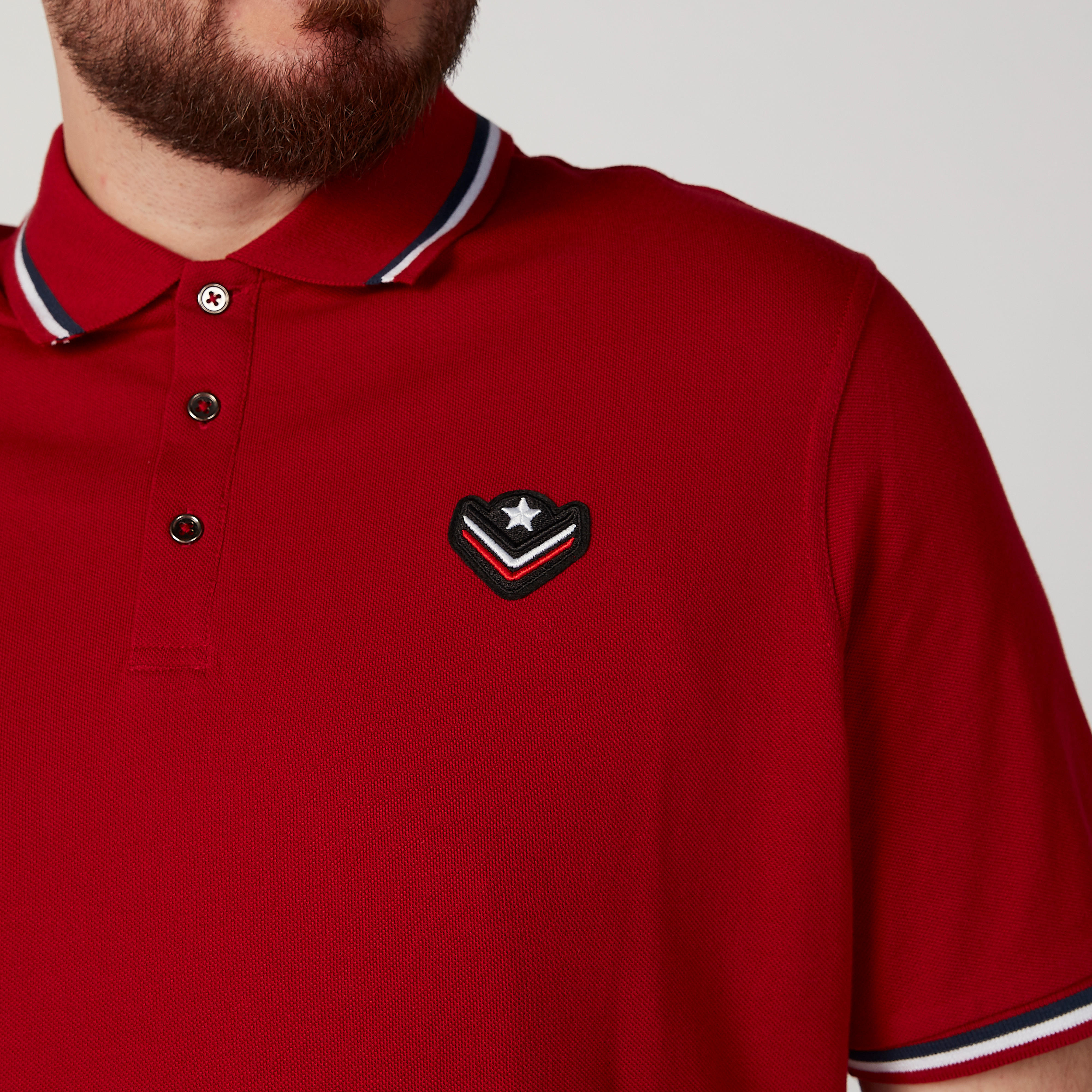 تيشيرت بولو بارز الملمس بأكمام قصيرة-men-clothing-tshirtsandpolos-polos-image-3