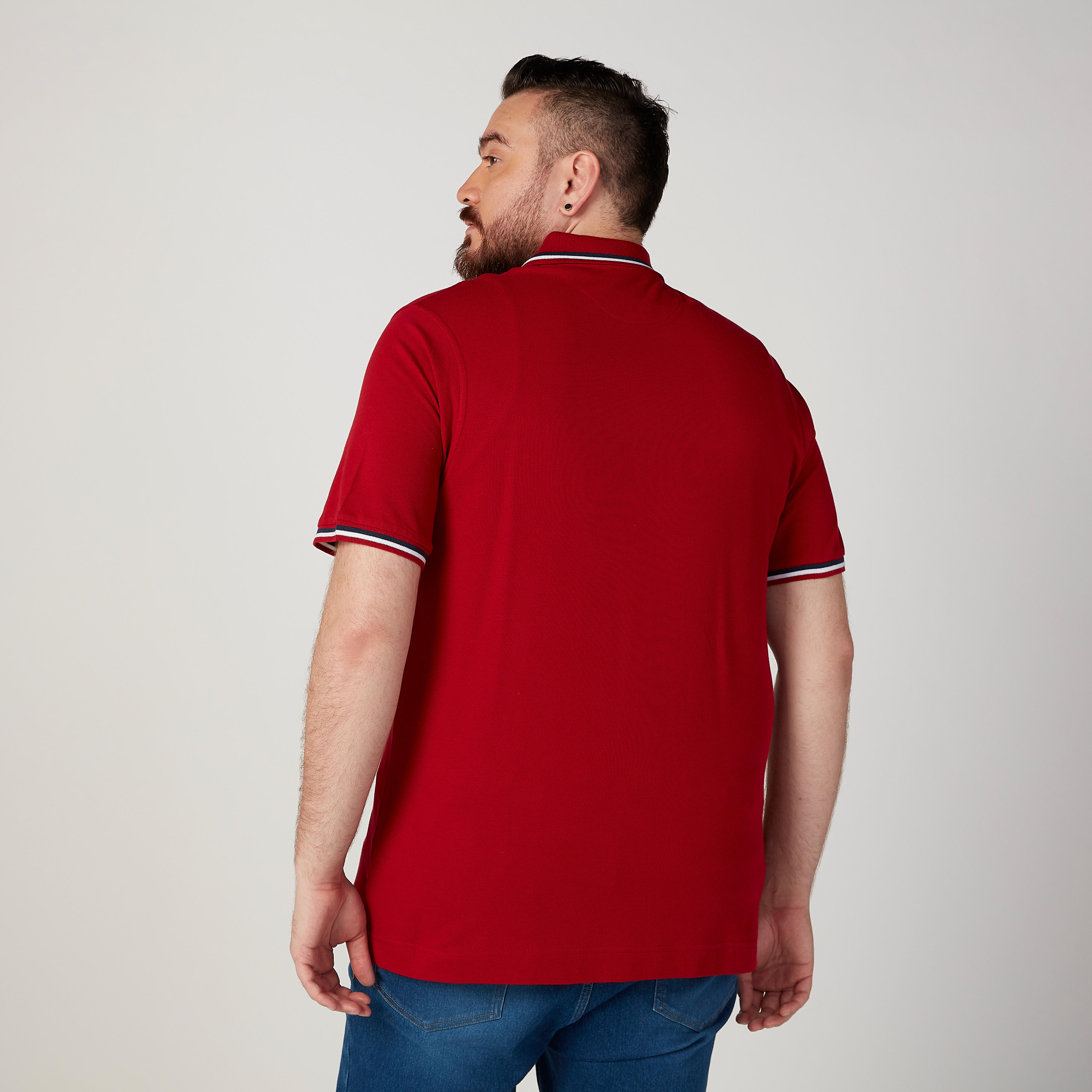 تيشيرت بولو بارز الملمس بأكمام قصيرة-men-clothing-tshirtsandpolos-polos-image-4