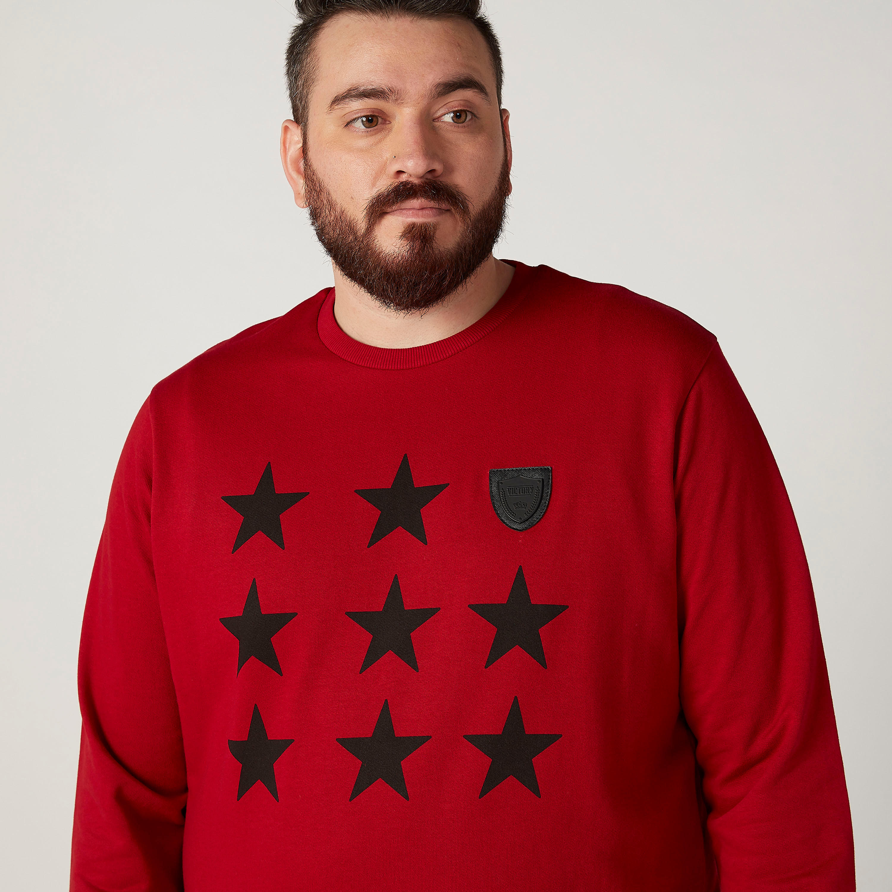 Printed Sweatshirt with Crew Neck and Long Sleeves-men-winterwear-hoodiesandsweatshirts-image-3