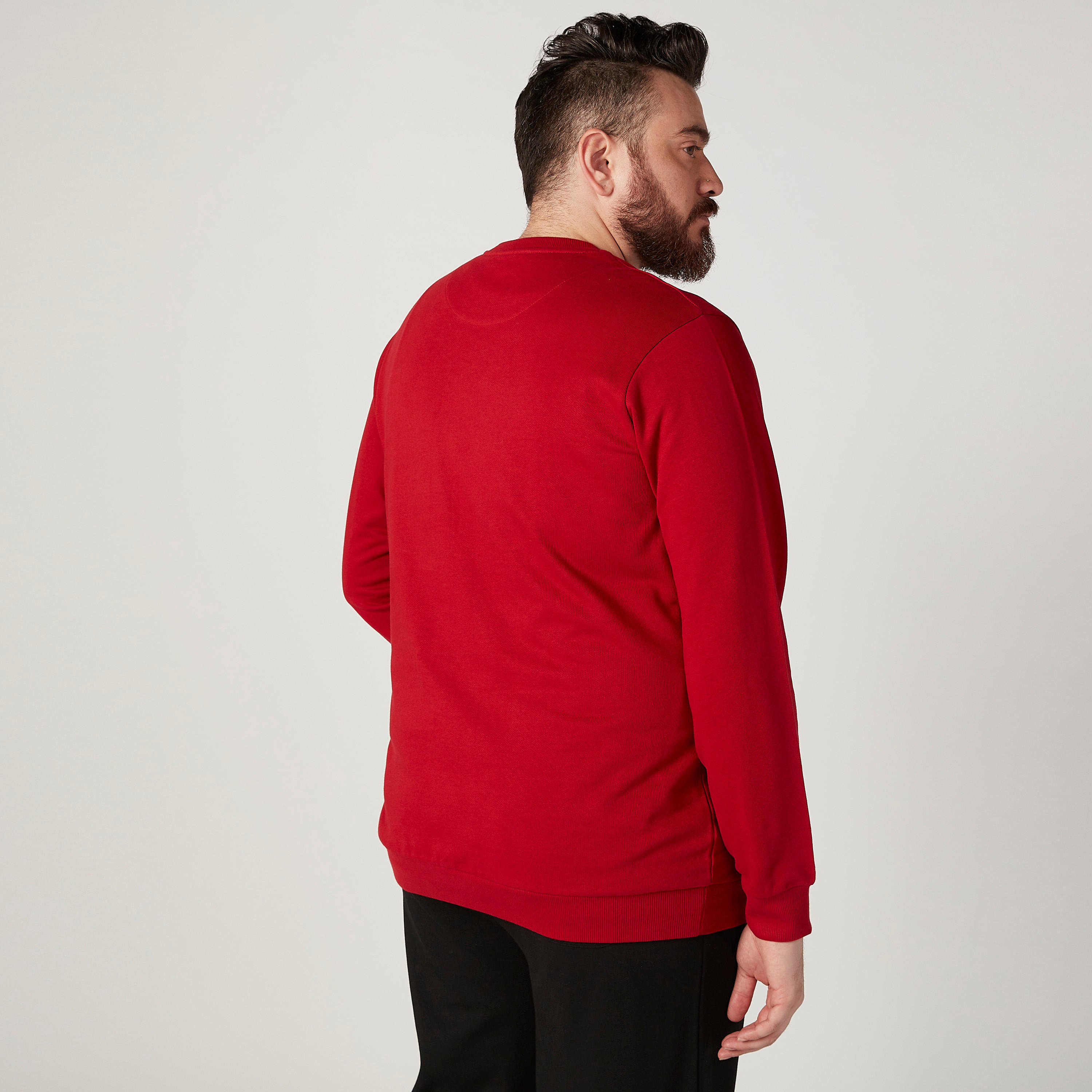 Printed Sweatshirt with Crew Neck and Long Sleeves-men-winterwear-hoodiesandsweatshirts-image-4