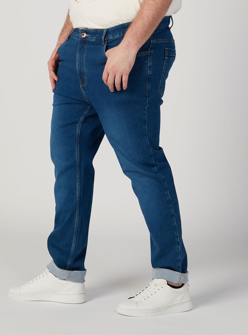 بنطلون جينز مستدام بخصر متوسط الارتفاع وجيوب-men-clothing-bottoms-jeans-image-5