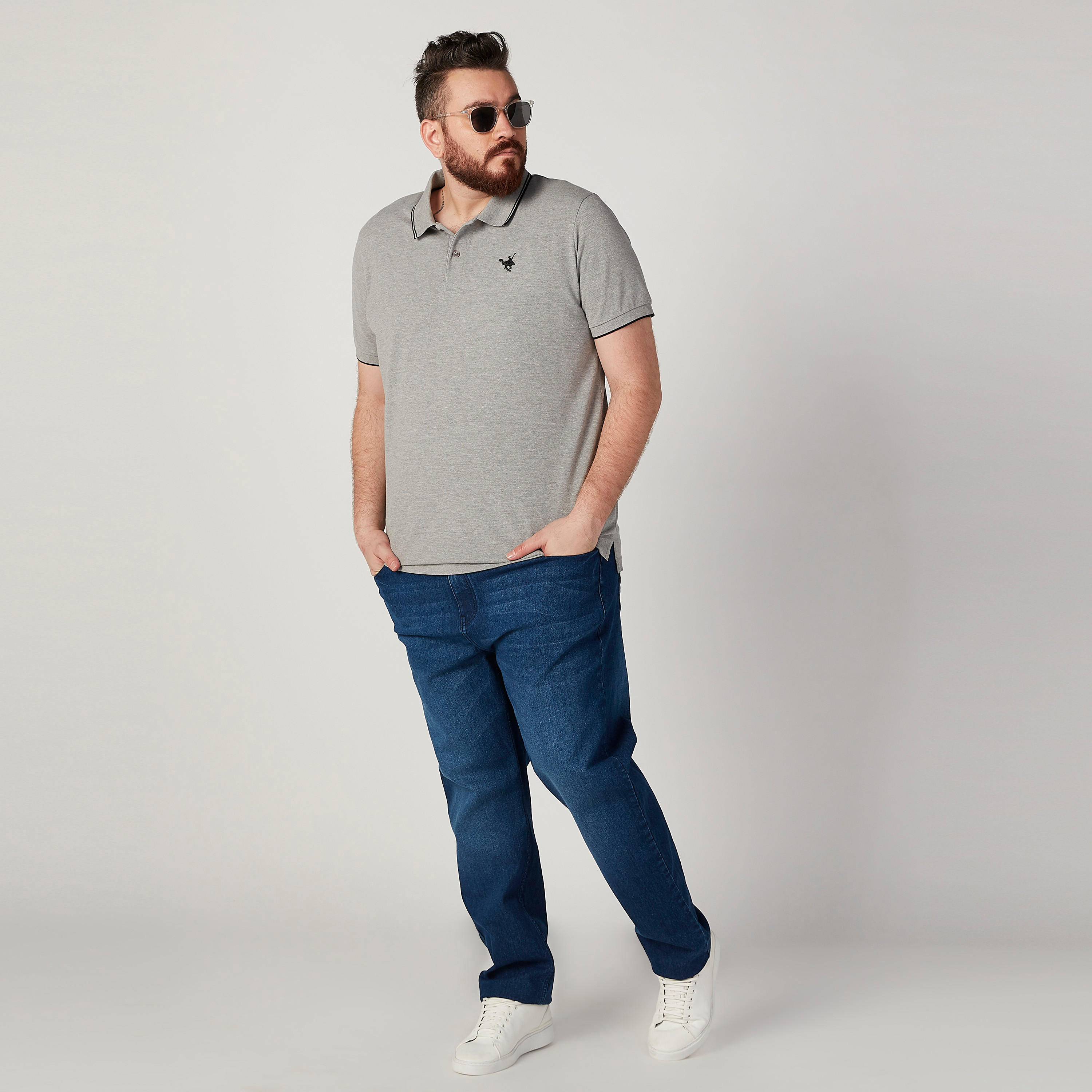 تيشيرت بولو مستدام بارز الملمس بأكمام قصيرة-men-clothing-tshirtsandpolos-polos-image-2