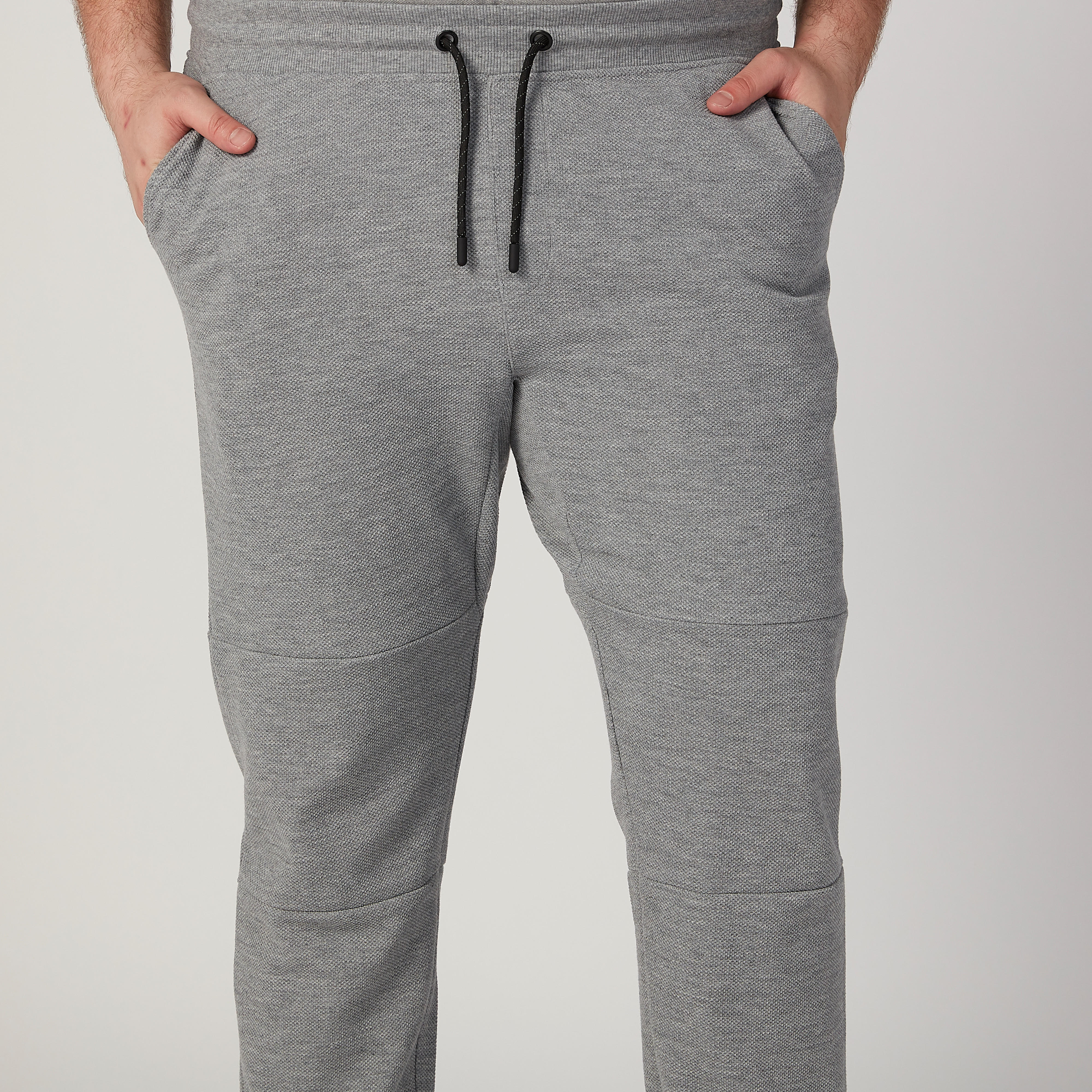 بنطلون رياضي سادة بخصر متوسط الارتفاع وجيوب-men-clothing-bottoms-joggers-image-3