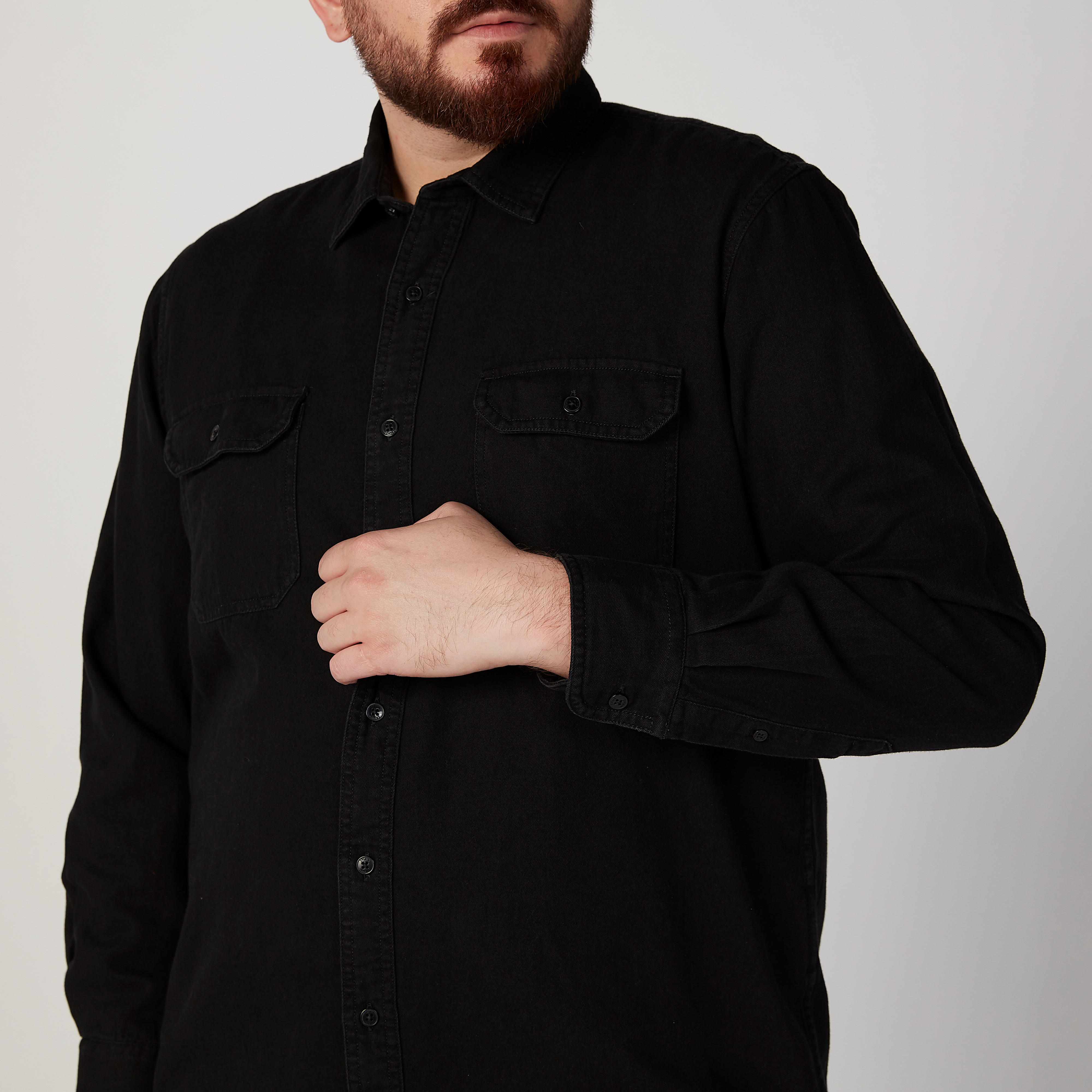قميص جينز بأكمام طويلة وجيوب بطيّة-men-clothing-shirts-image-3