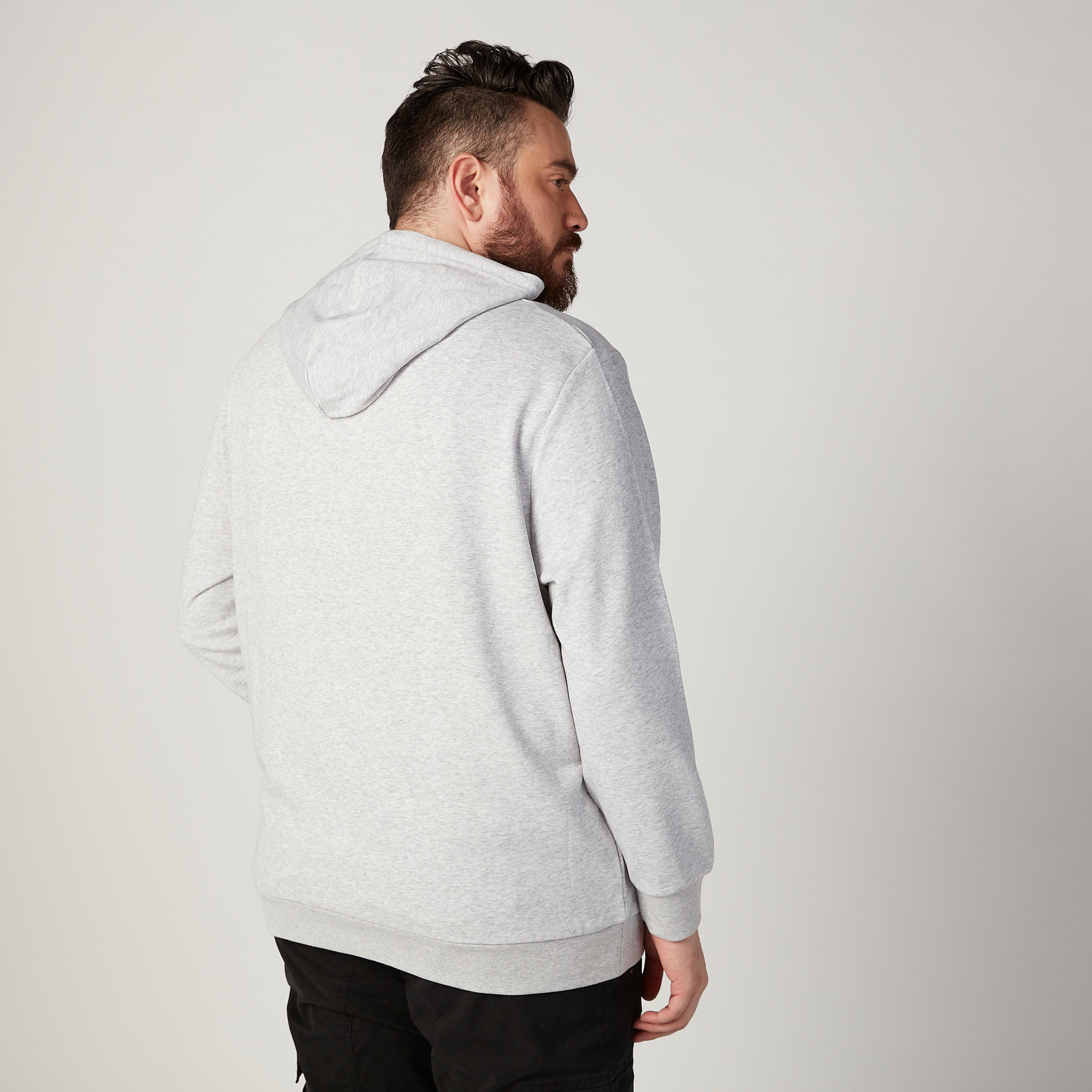Printed Sweatshirt with Kangaroo Pockets and Hood-men-winterwear-hoodiesandsweatshirts-image-4