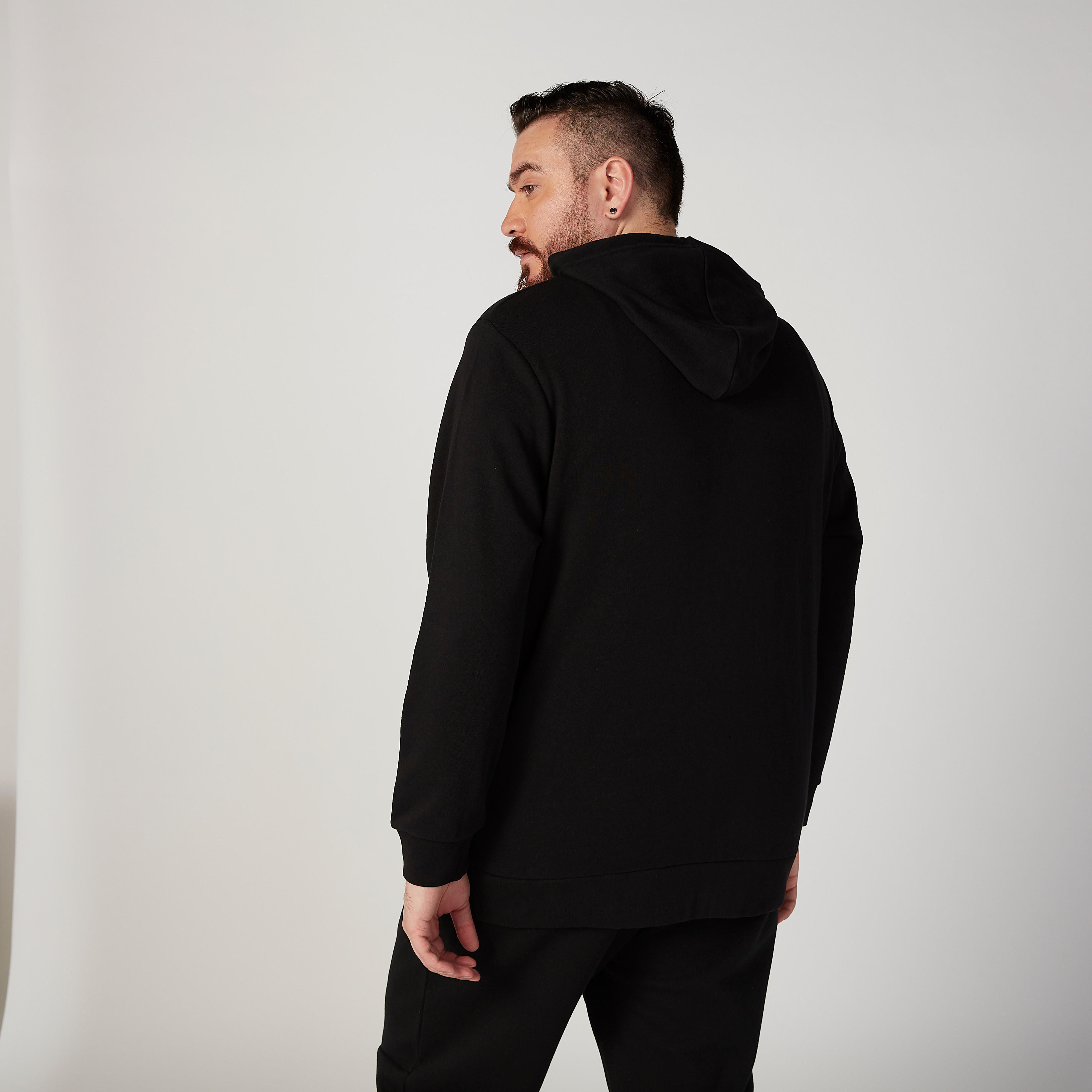 Printed Sweatshirt with Kangaroo Pockets and Hood-men-winterwear-hoodiesandsweatshirts-image-8