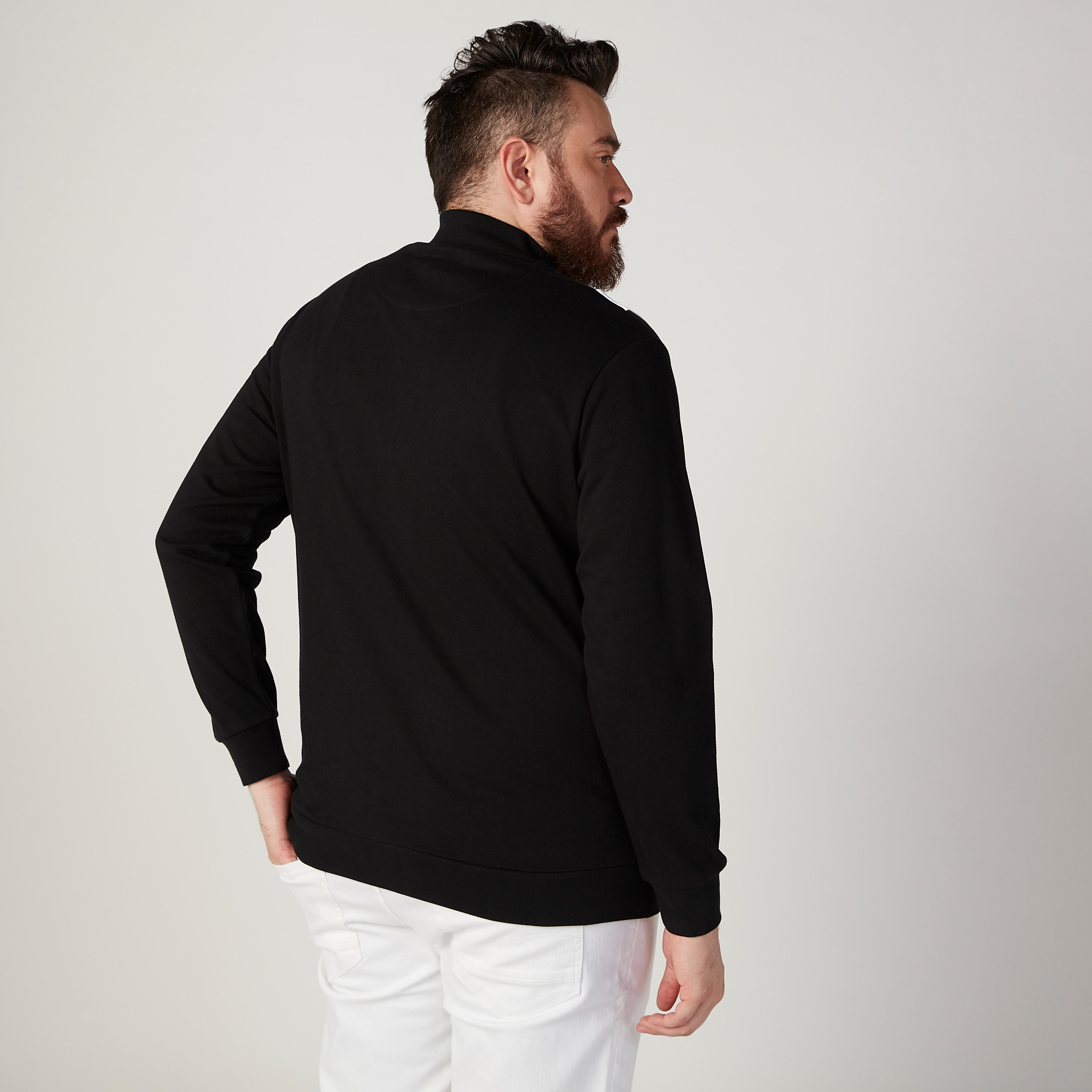 Colour Block Sweatshirt with Long Sleeves and Zip Closure-men-winterwear-hoodiesandsweatshirts-image-4
