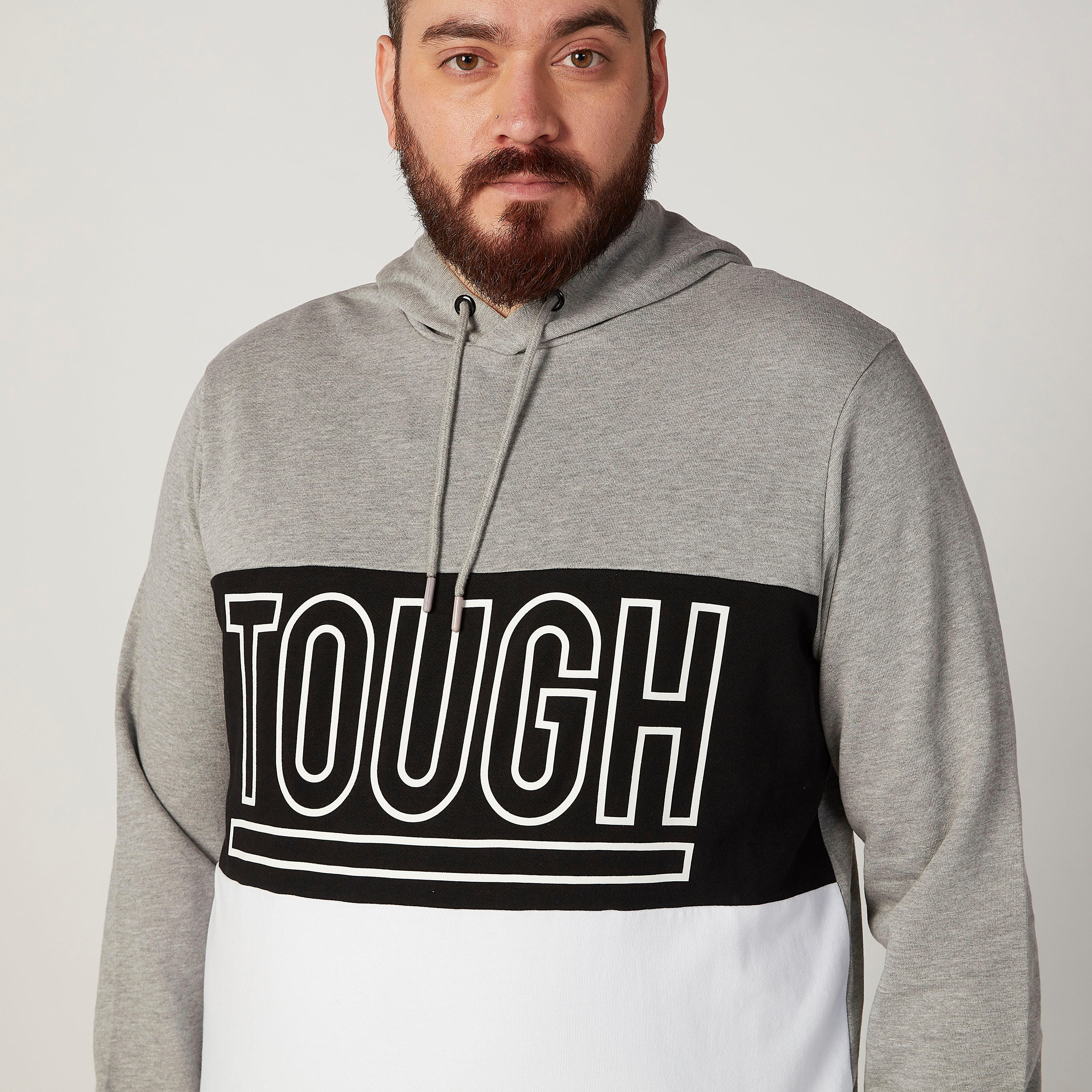 Printed Sweatshirt with Long Sleeves and Hood-men-winterwear-hoodiesandsweatshirts-image-3