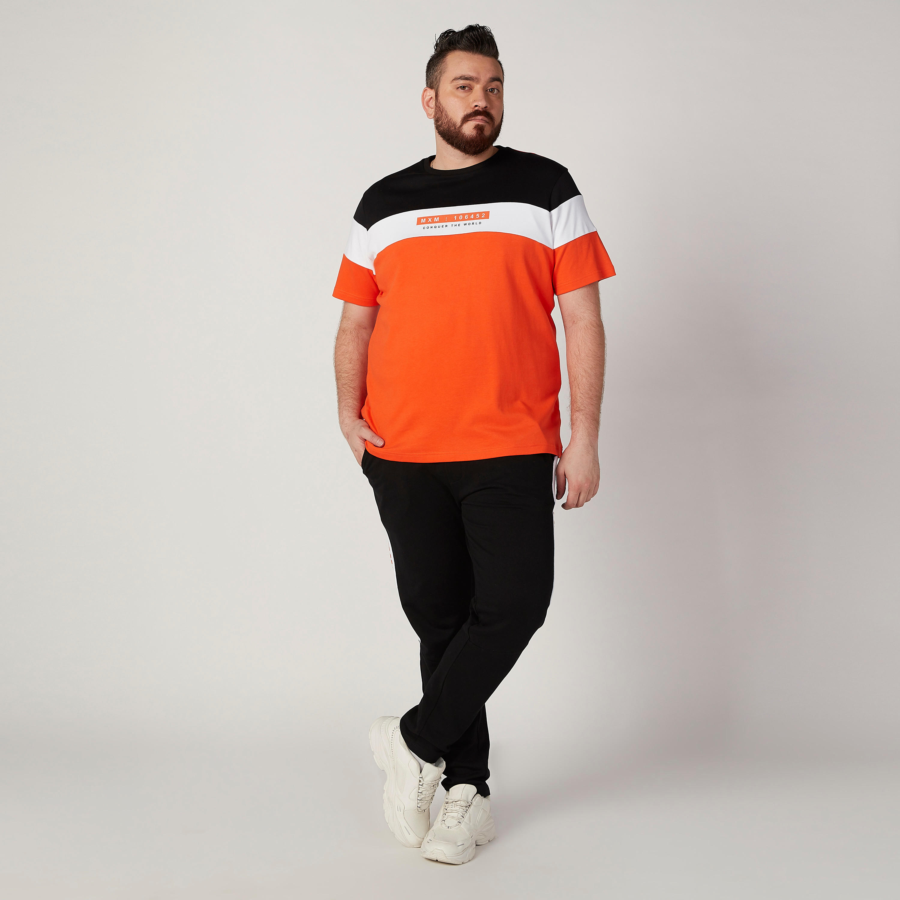 Printed T-shirt with Round Neck and Short Sleeves-men-clothing-tshirtsandpolos-tshirts-image-2