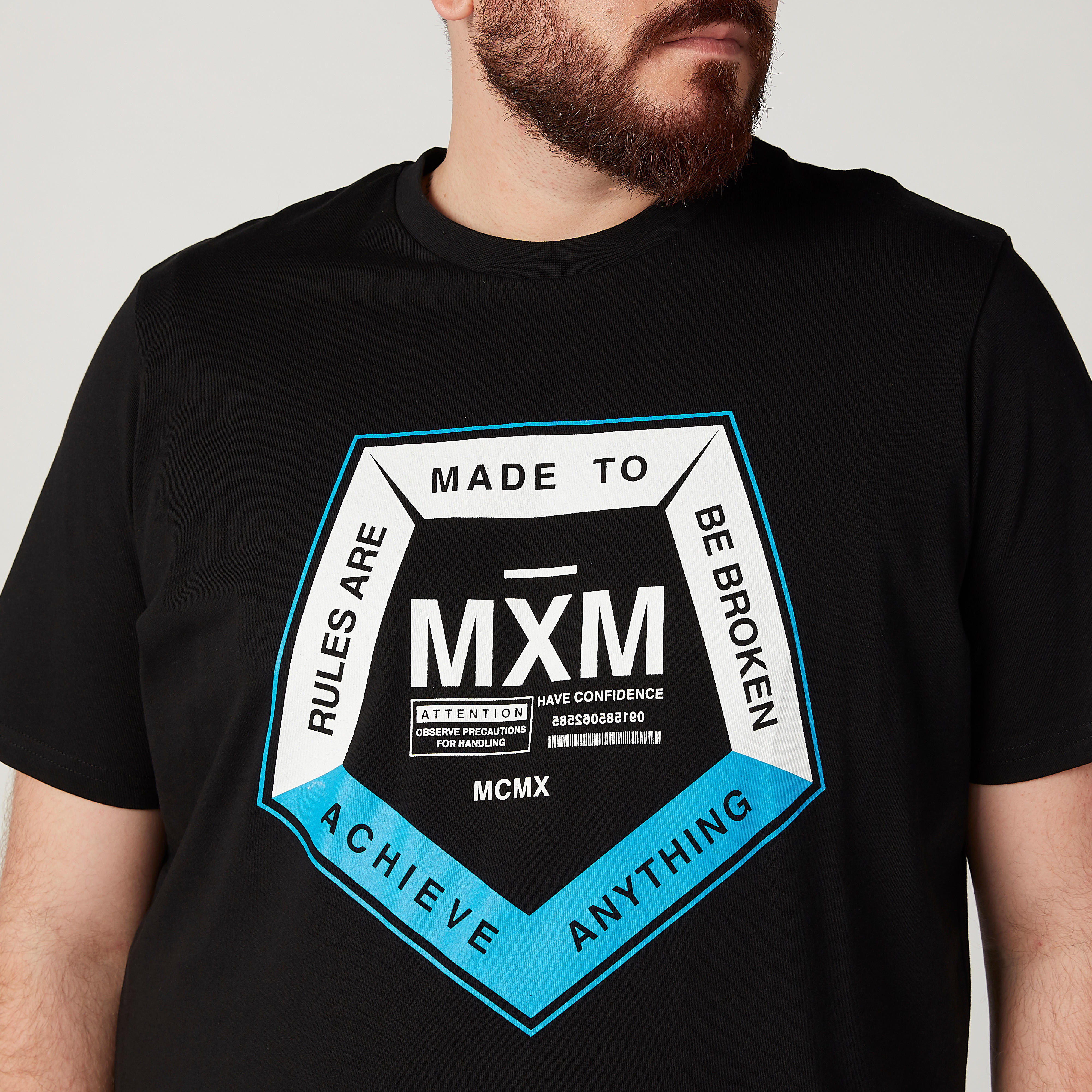 Printed Crew Neck T-shirt with Short Sleeves-men-clothing-tshirtsandpolos-tshirts-image-3