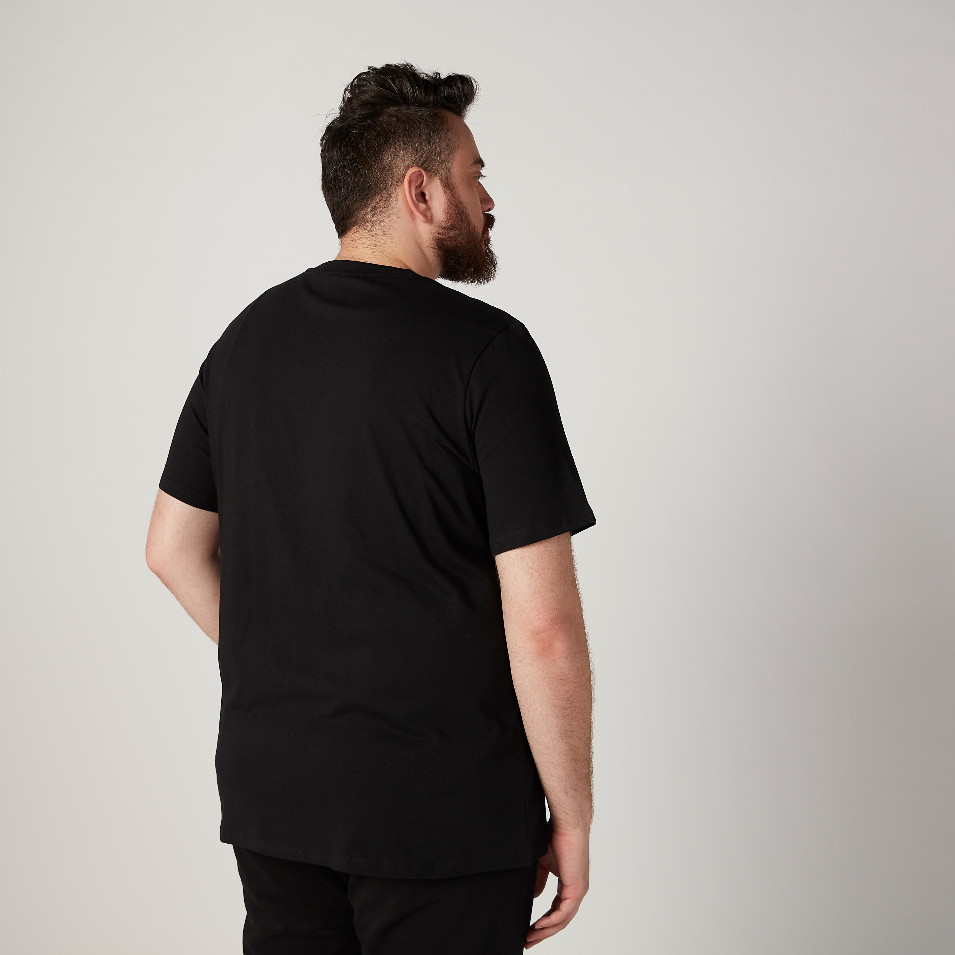 Printed Crew Neck T-shirt with Short Sleeves-men-clothing-tshirtsandpolos-tshirts-image-4