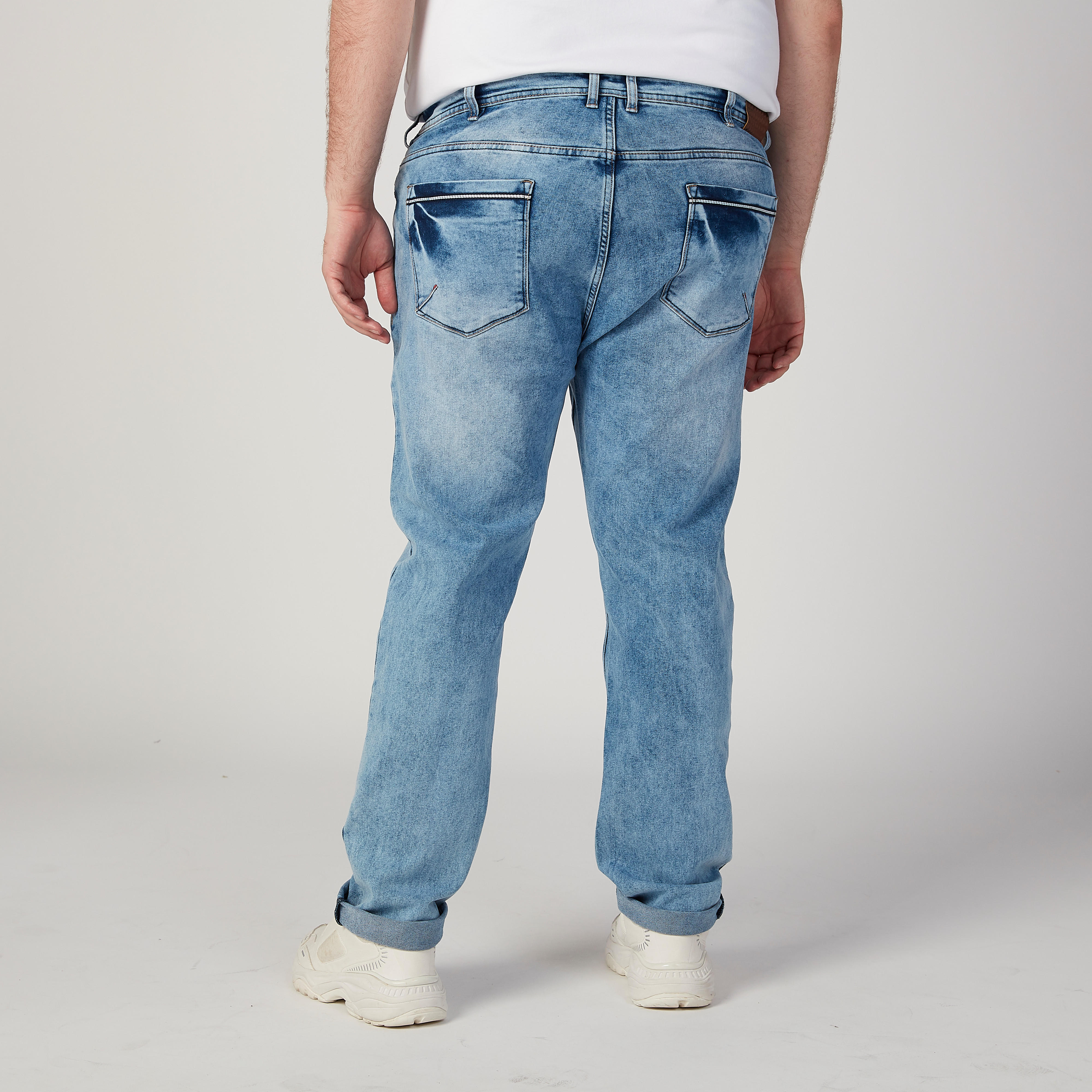بنطلون جينز سادة بخصر متوسط الارتفاع وجيوب-men-clothing-bottoms-jeans-image-2