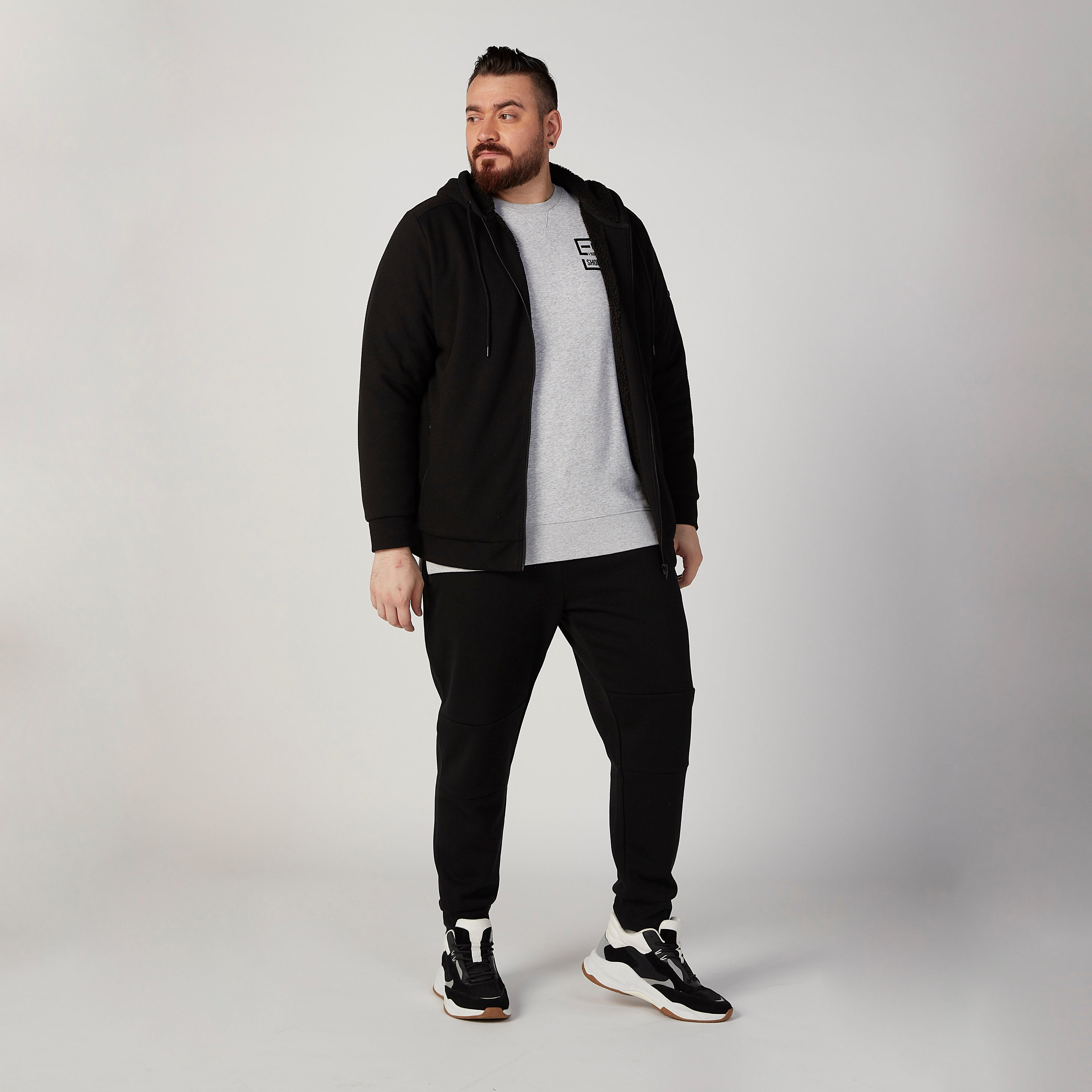 جاكيت بارز الملمس بأكمام طويلة وقبعة-men-clothing-jacketsandblazers-jackets-image-2