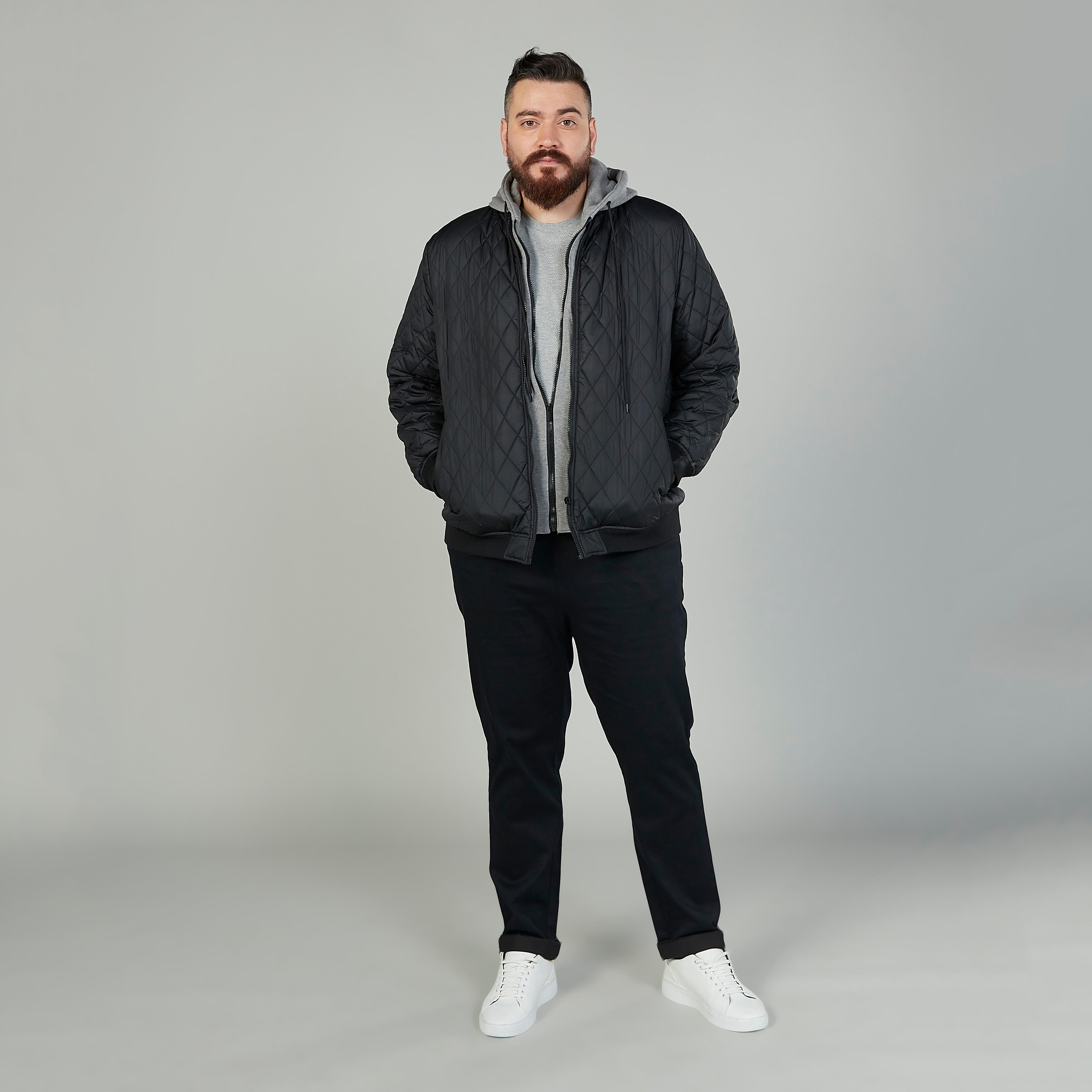 Quilted Jacket with Long Sleeves and Hood-men-clothing-jacketsandblazers-jackets-image-2