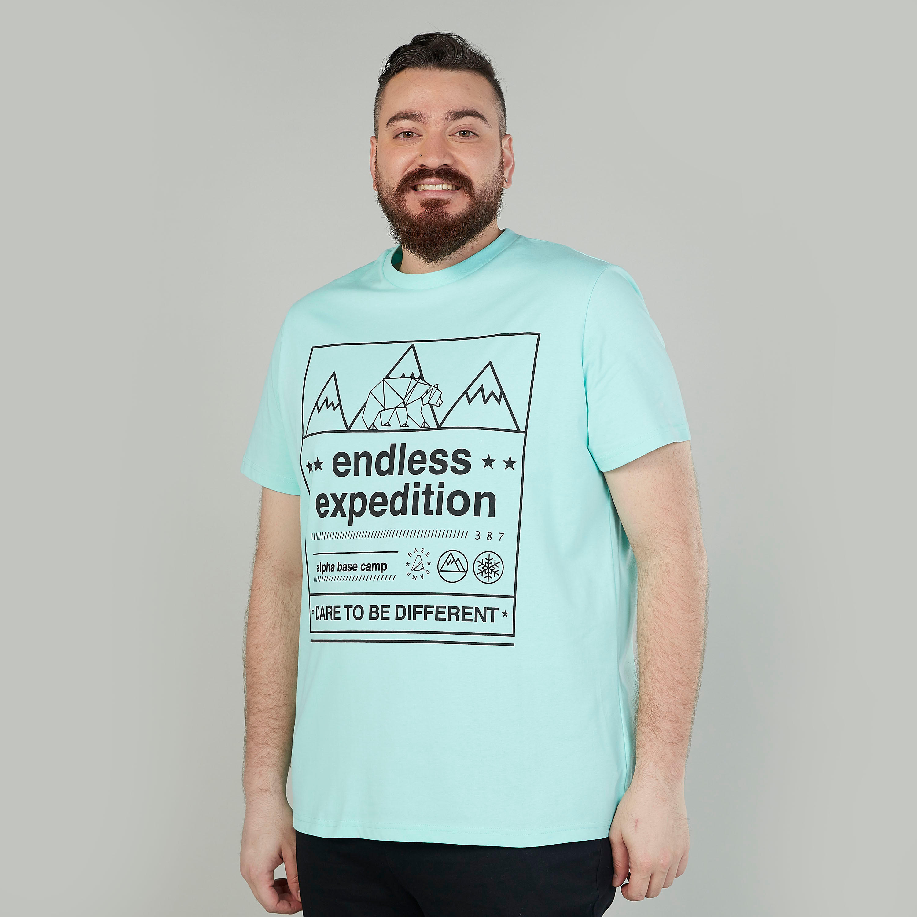 Printed T-shirt with Crew Neck and Short Sleeves-men-clothing-tshirtsandpolos-tshirts-image-1