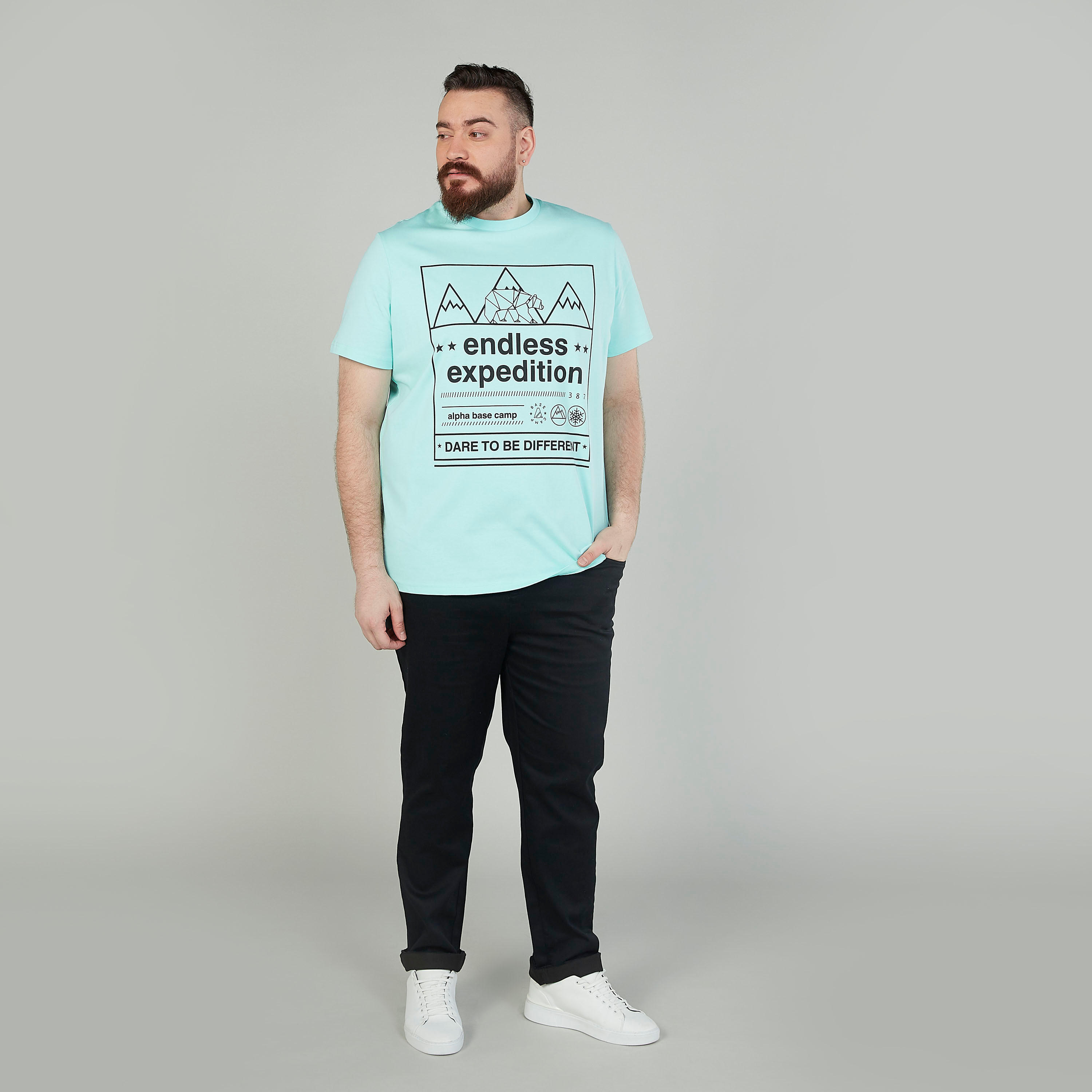 Printed T-shirt with Crew Neck and Short Sleeves-men-clothing-tshirtsandpolos-tshirts-image-2