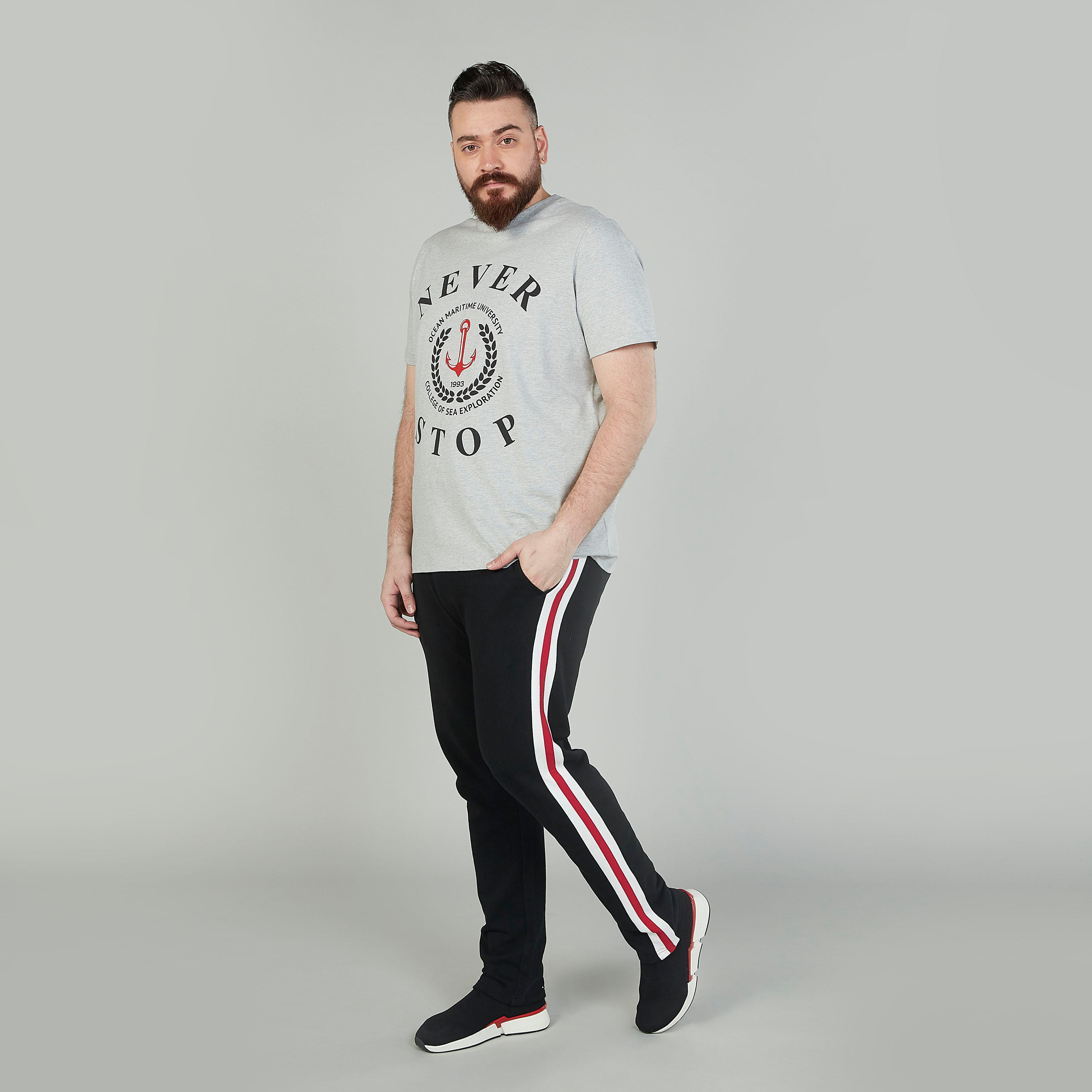 Printed T-shirt with Crew Neck and Short Sleeves-men-clothing-tshirtsandpolos-tshirts-image-2