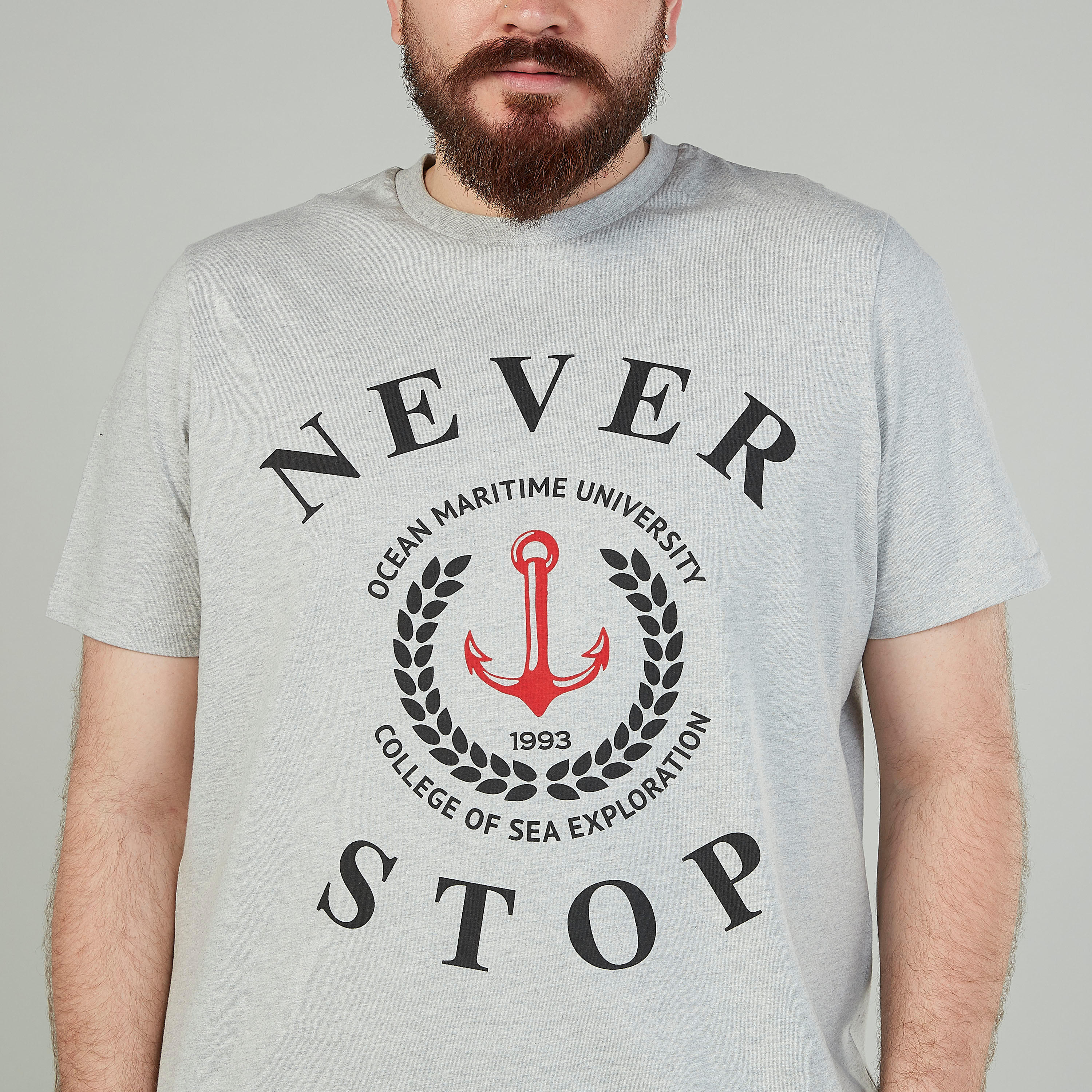 Printed T-shirt with Crew Neck and Short Sleeves-men-clothing-tshirtsandpolos-tshirts-image-3