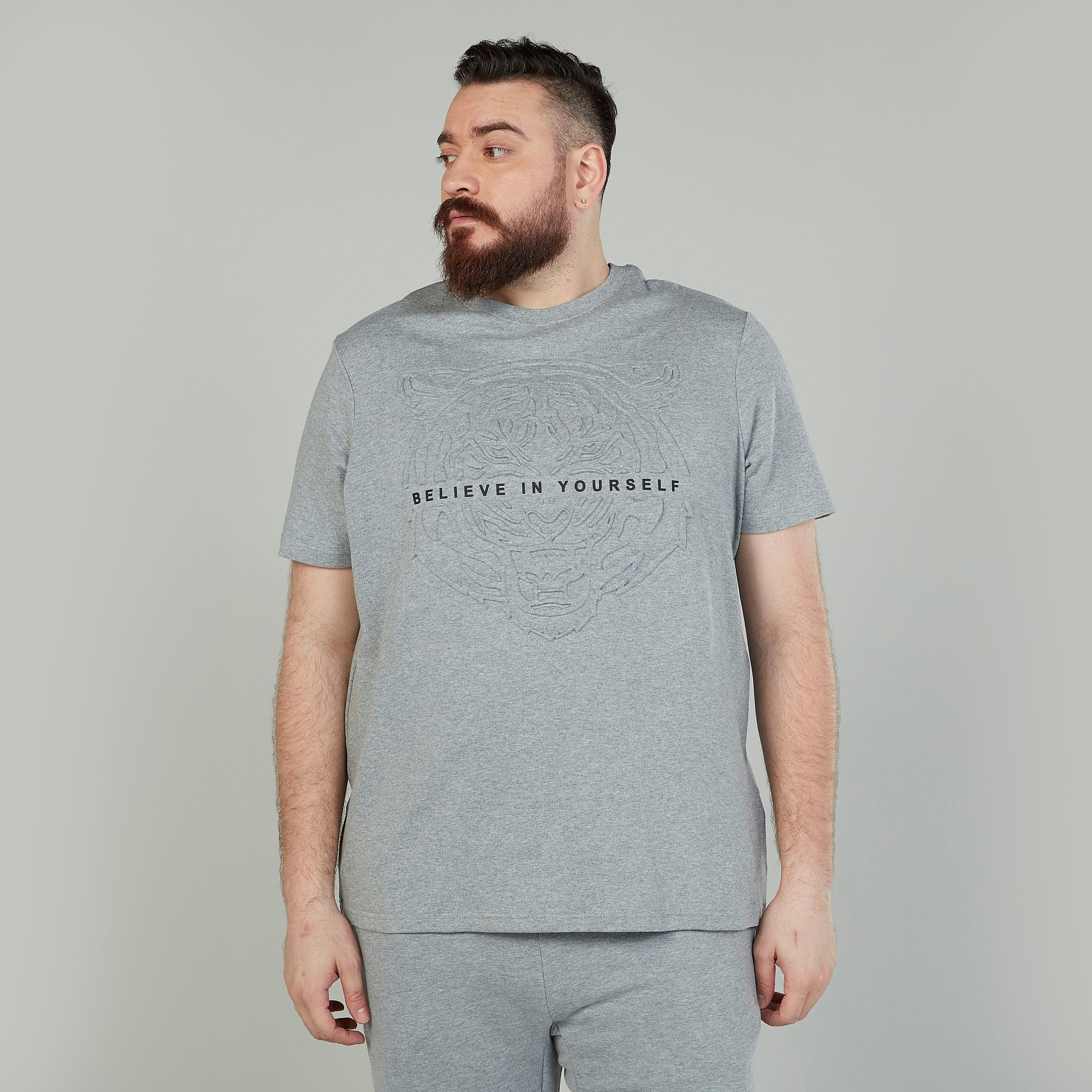 Printed T-shirt with Crew Neck and Short Sleeves-men-clothing-tshirtsandpolos-tshirts-image-1