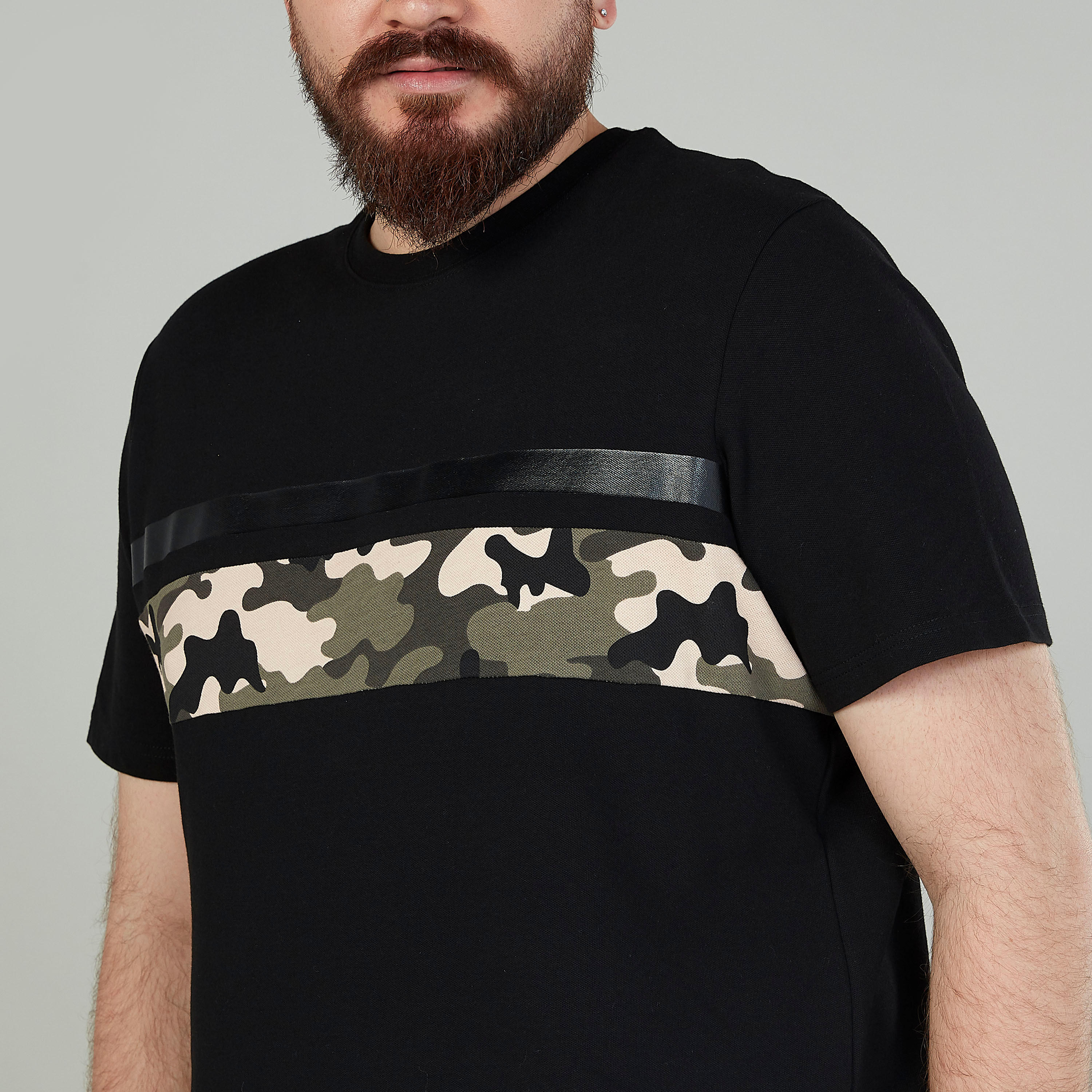 Printed T-shirt with Crew Neck and Short Sleeves-men-clothing-tshirtsandpolos-tshirts-image-3