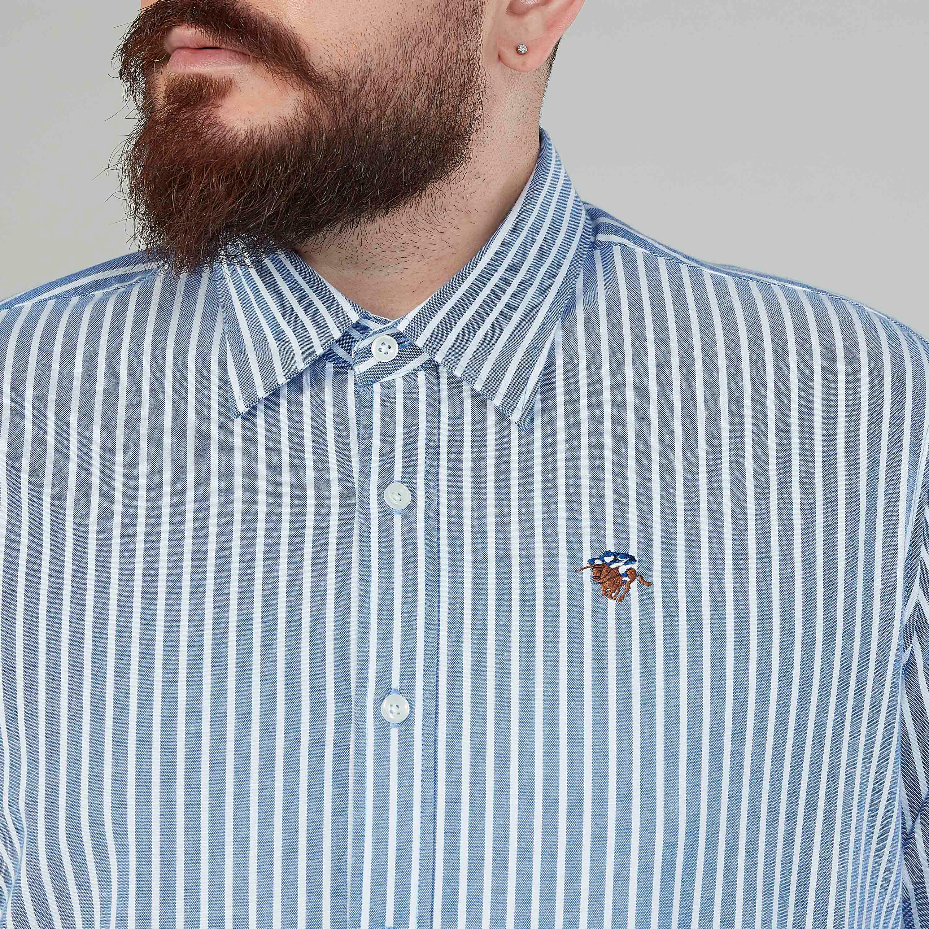 قميص مخطط بياقة عاديّة وأكمام طويلة-men-clothing-shirts-image-2