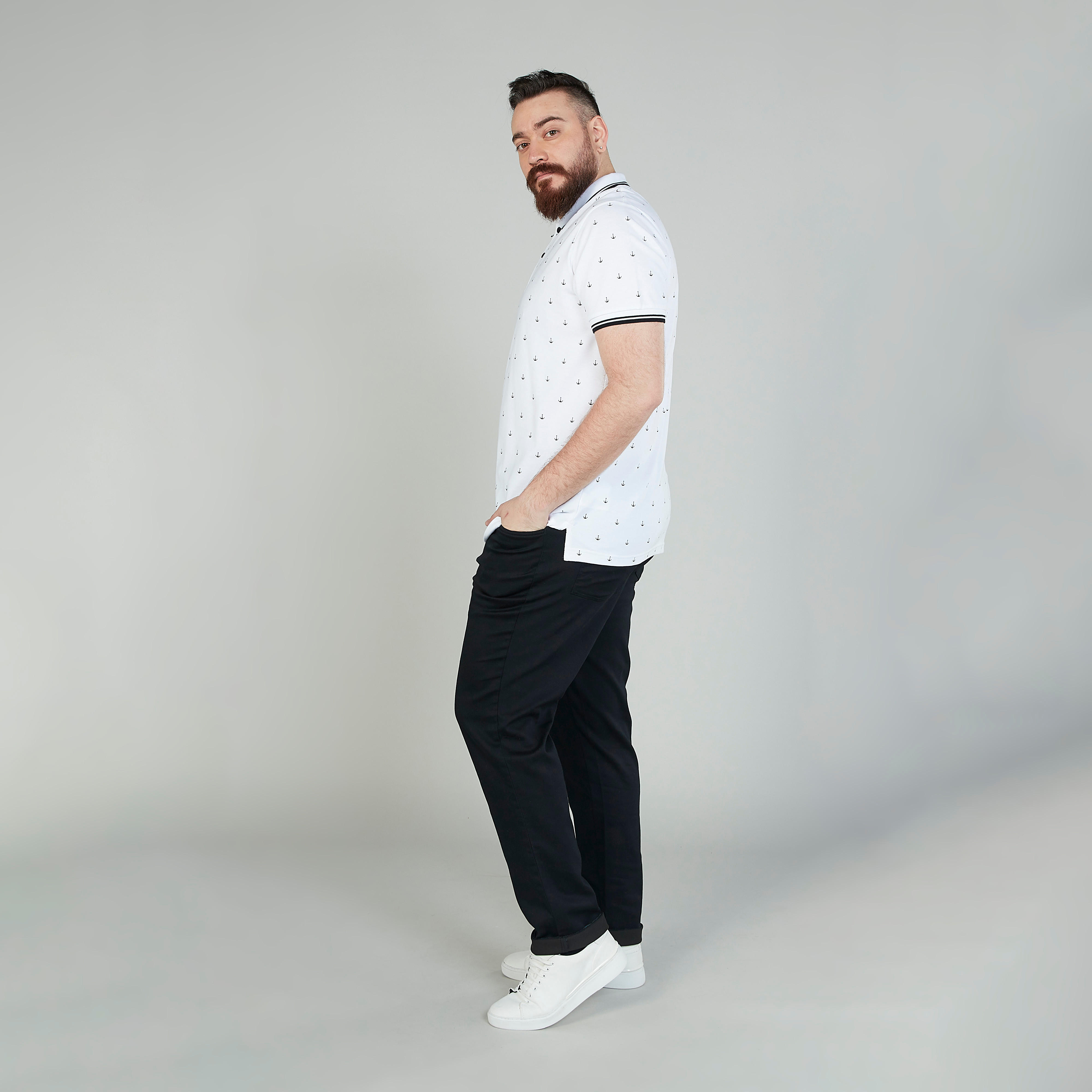 تيشيرت بولو مستدام بأكمام قصيرة و طبعات مرساة-men-clothing-tshirtsandpolos-polos-image-2