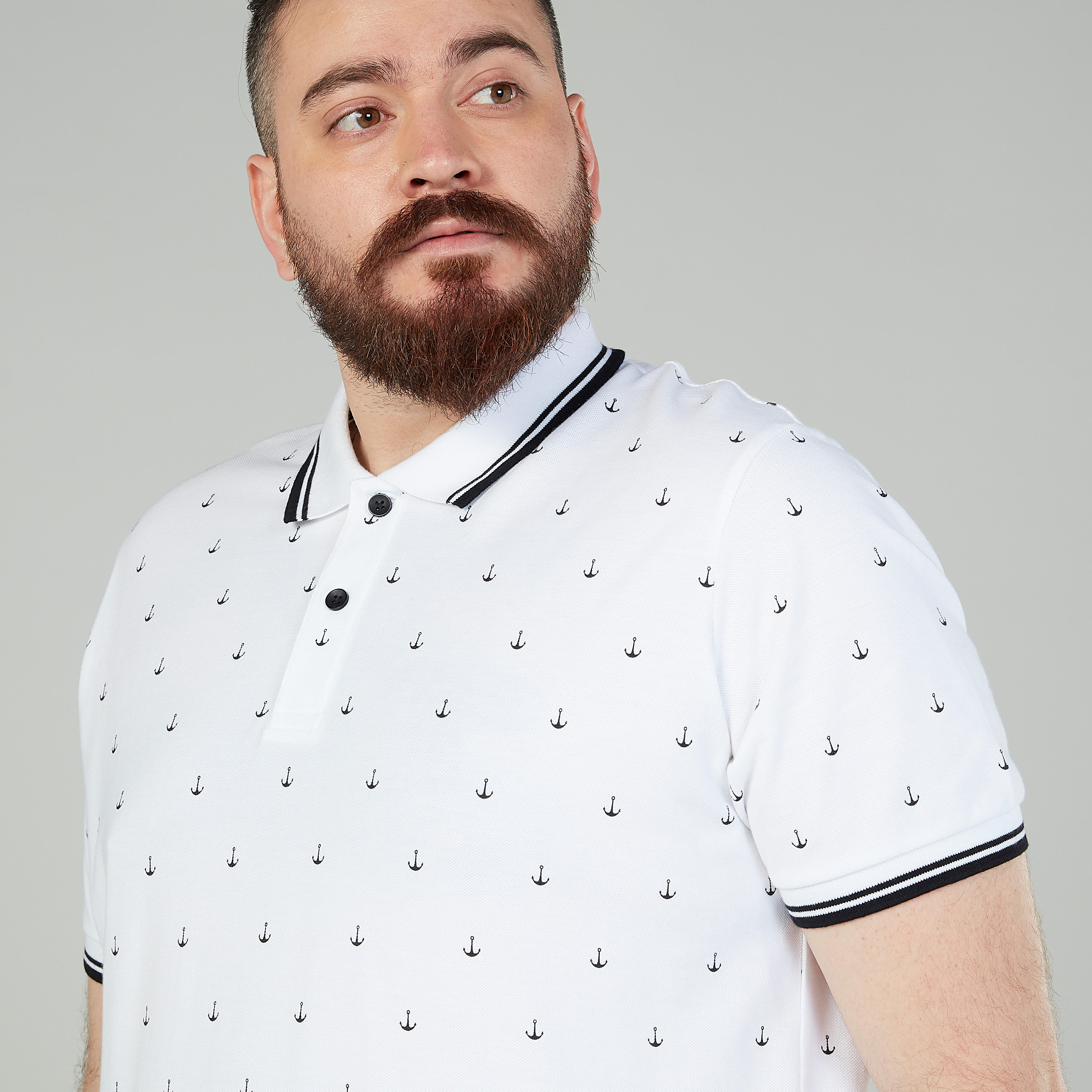 تيشيرت بولو مستدام بأكمام قصيرة و طبعات مرساة-men-clothing-tshirtsandpolos-polos-image-3