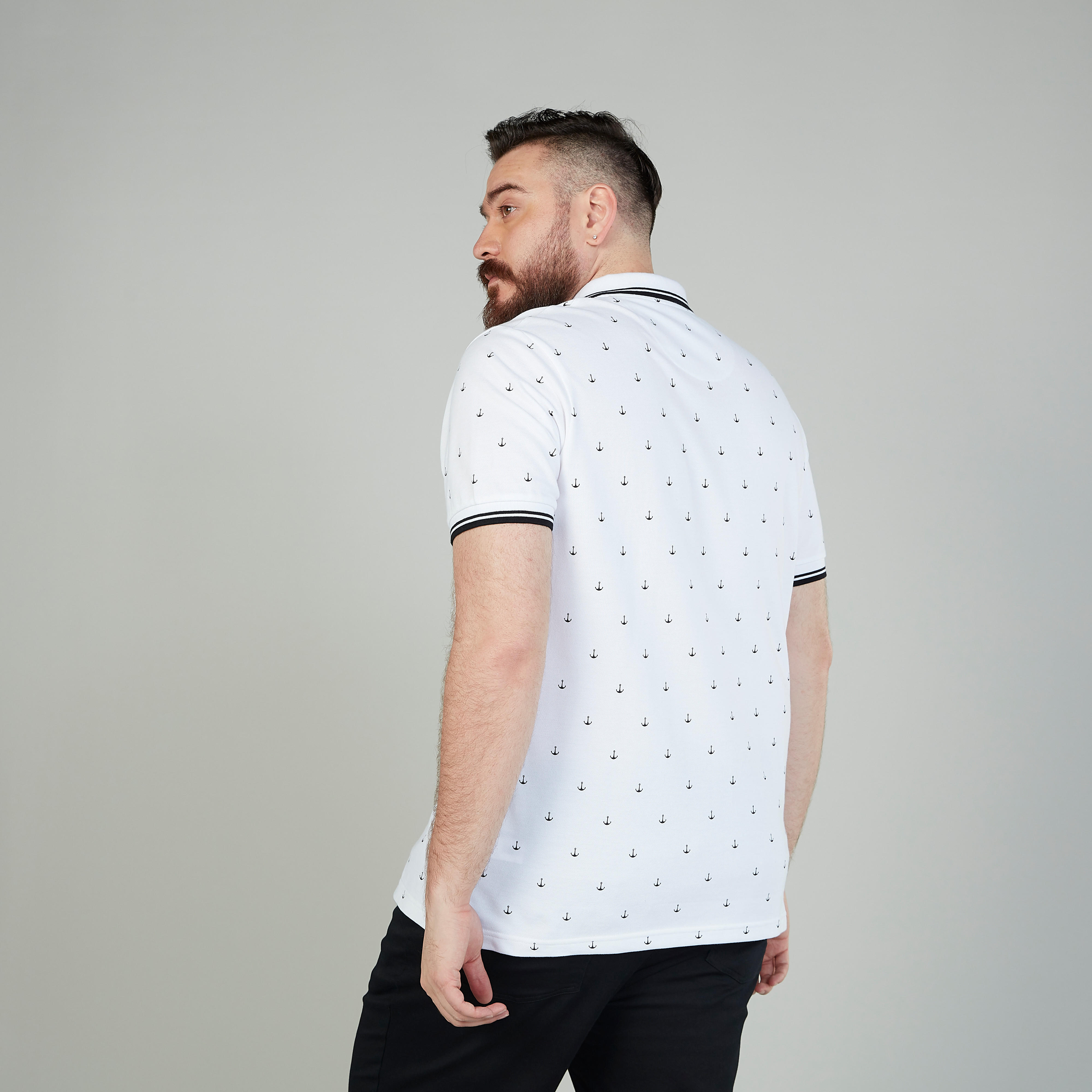 تيشيرت بولو مستدام بأكمام قصيرة و طبعات مرساة-men-clothing-tshirtsandpolos-polos-image-4