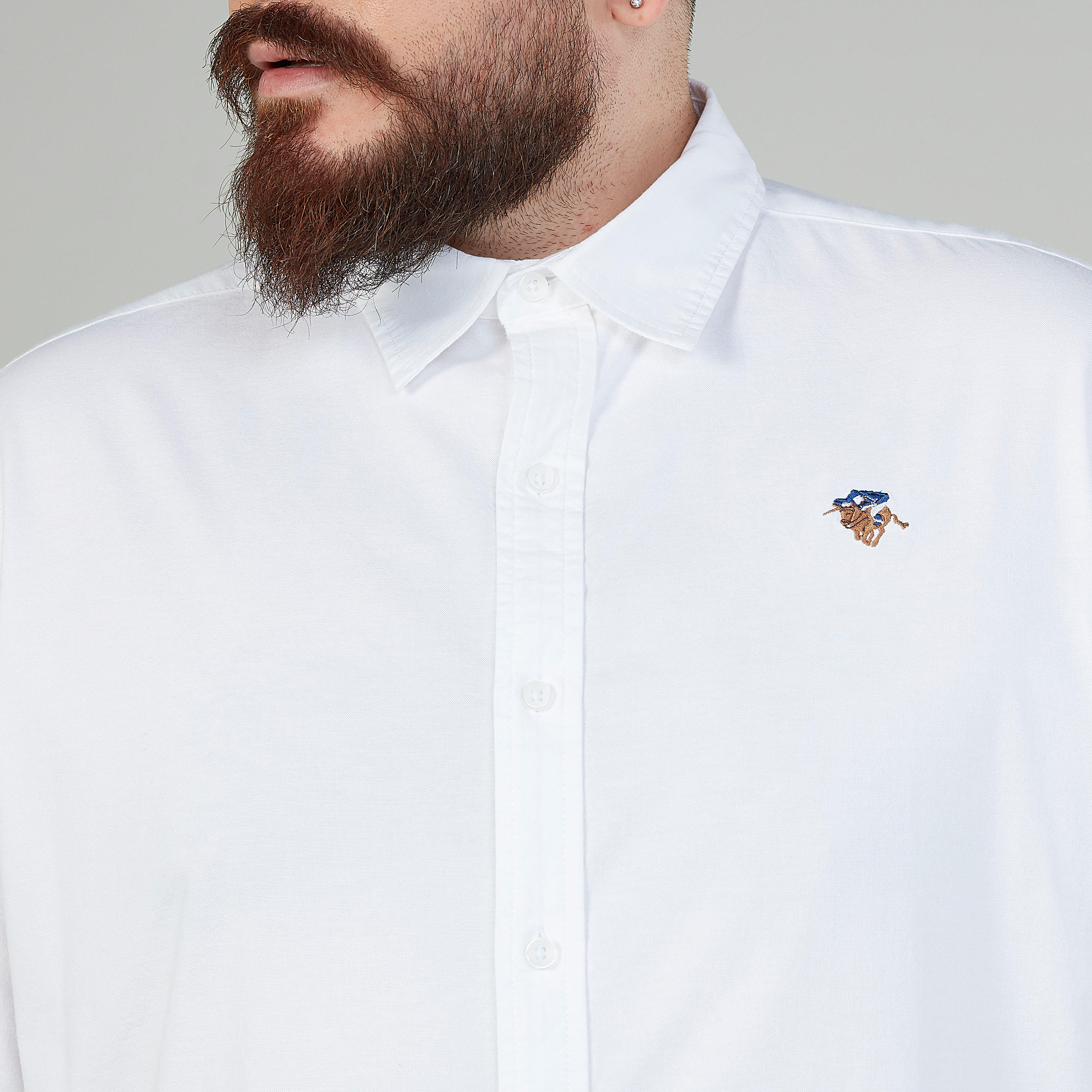 قميص سادة بياقة عاديّة وأكمام طويلة-men-clothing-shirts-image-2