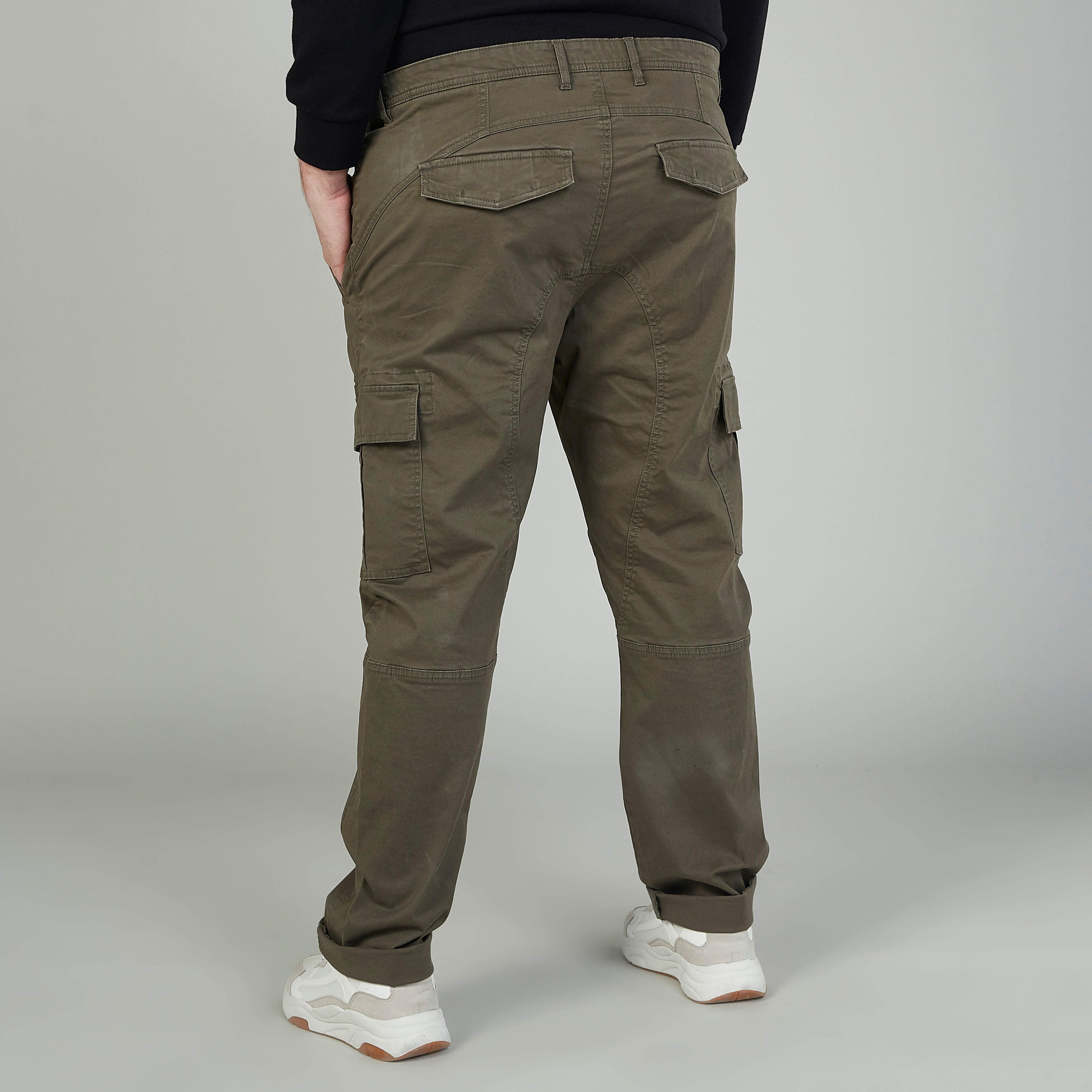 بنطلون كارجو سادة بجيوب وعراوي-men-clothing-bottoms-trousersandchinos-trousers-image-3