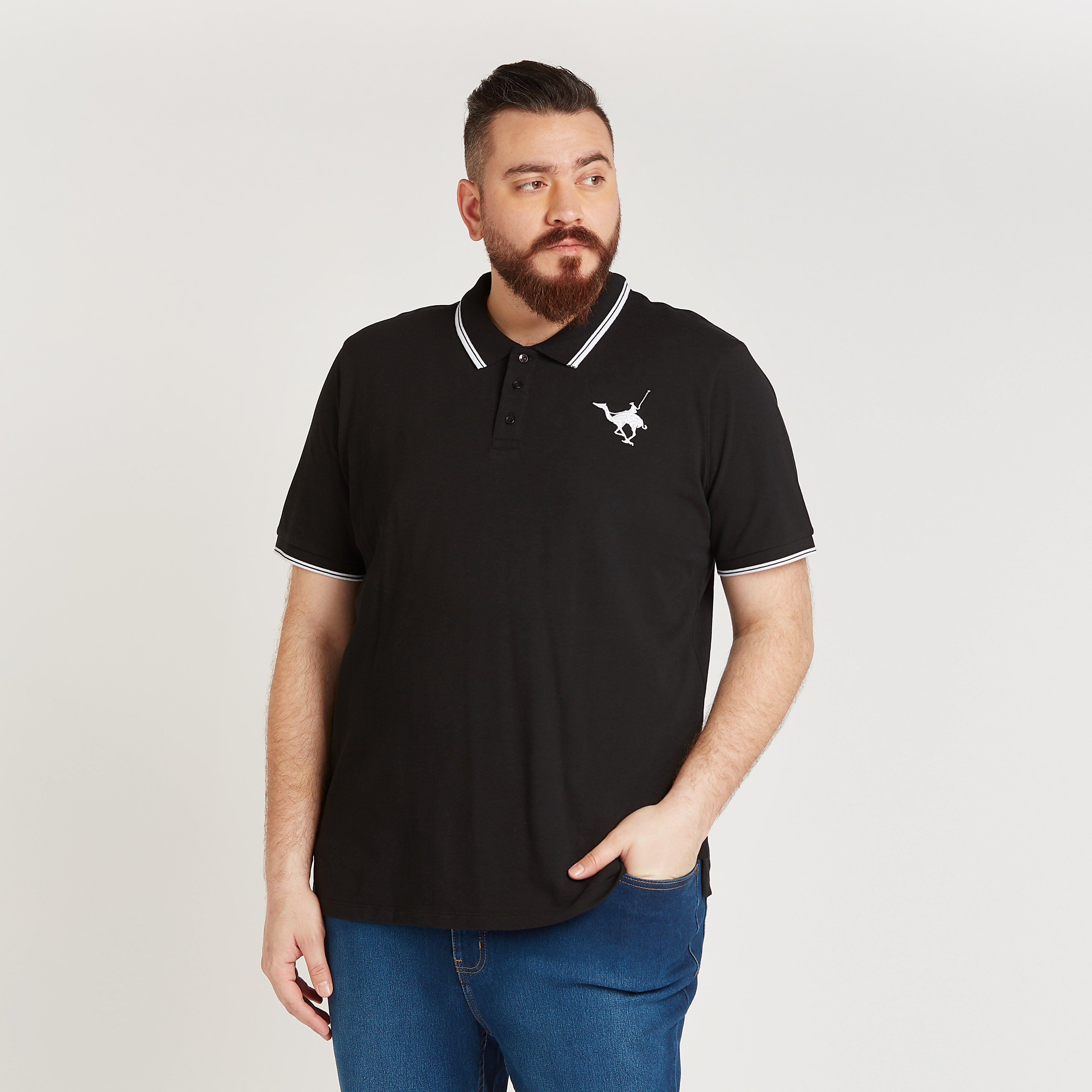 تيشيرت بولو بارز الملمس بأكمام قصيرة-men-clothing-tshirtsandpolos-polos-image-5