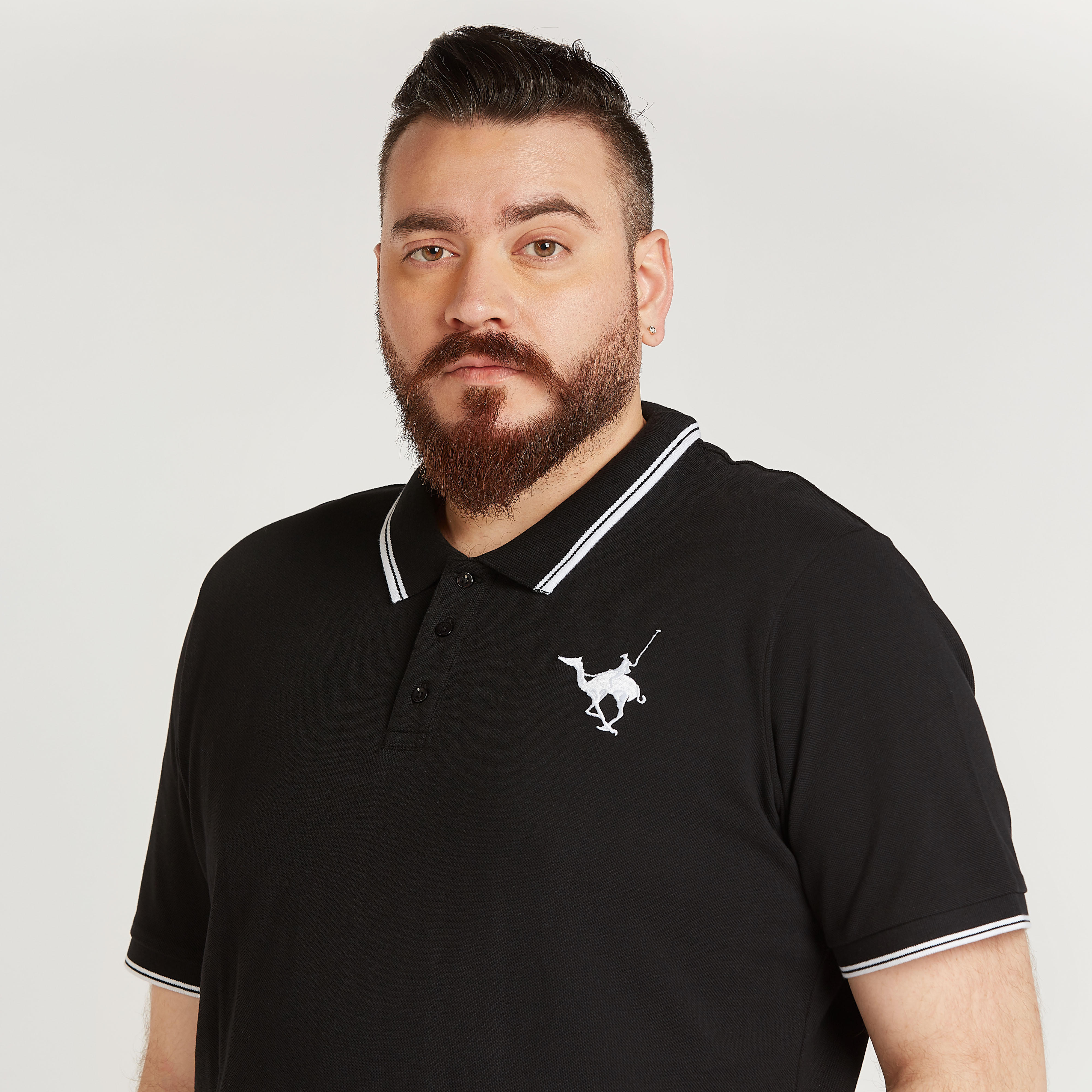 تيشيرت بولو بارز الملمس بأكمام قصيرة-men-clothing-tshirtsandpolos-polos-image-3