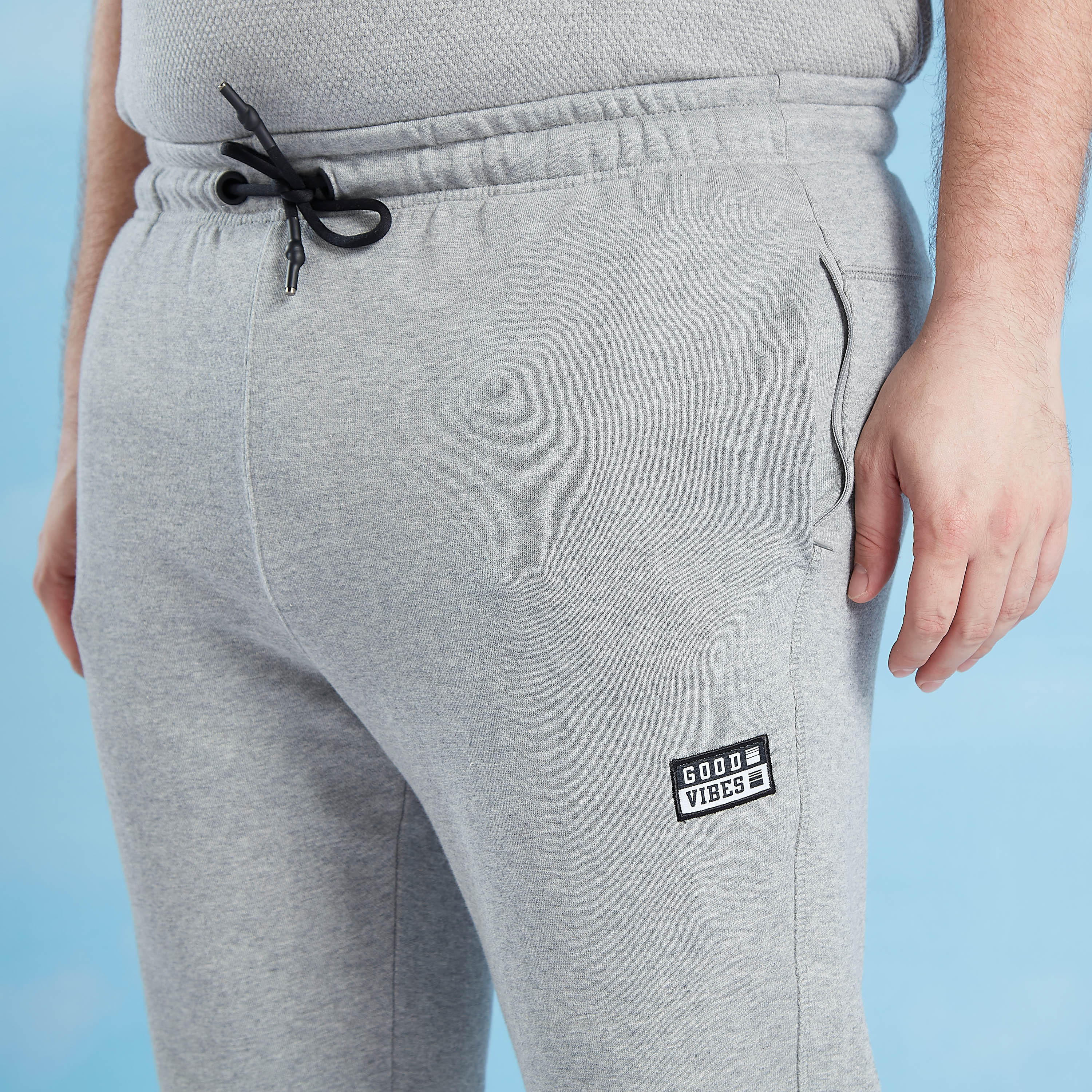 Full Length Solid Mid-Rise Pants with Pocket Detail and Drawstring-men-clothing-bottoms-joggers-image-7