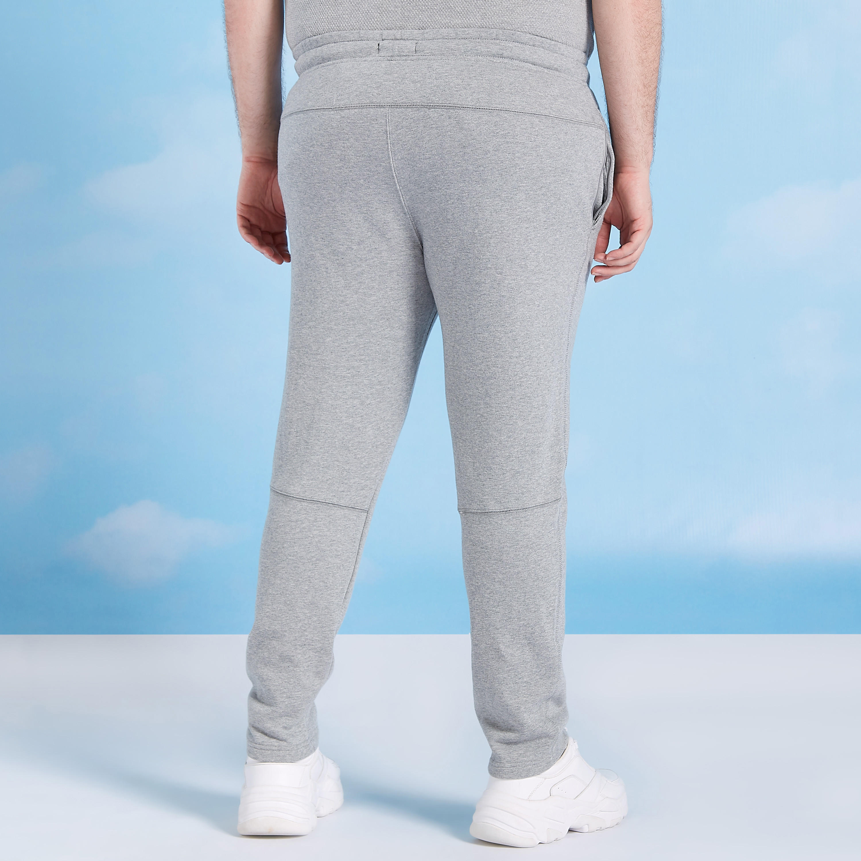 Full Length Solid Mid-Rise Pants with Pocket Detail and Drawstring-men-clothing-bottoms-joggers-image-8