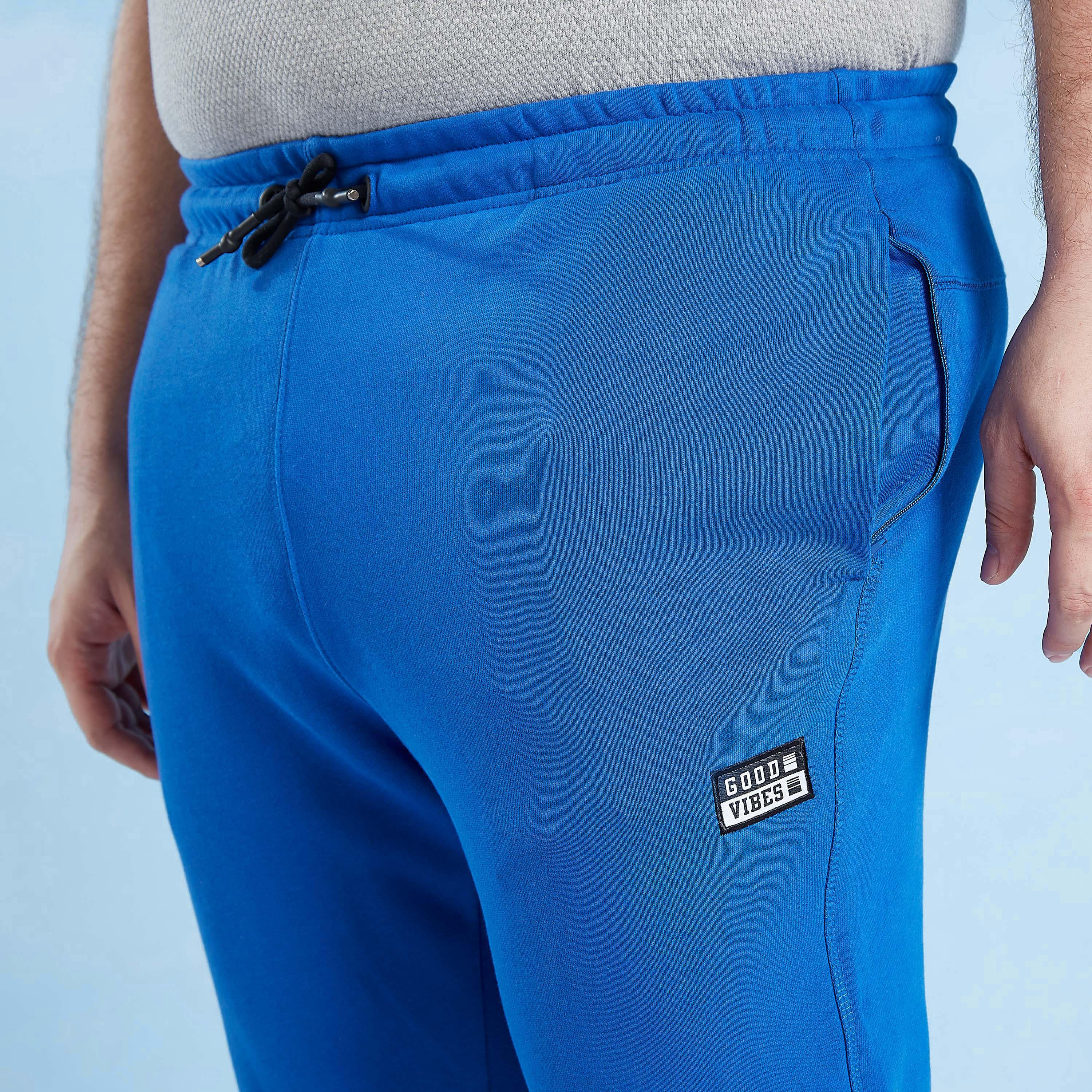 Full Length Solid Mid-Rise Pants with Pocket Detail and Drawstring-men-clothing-bottoms-joggers-image-3
