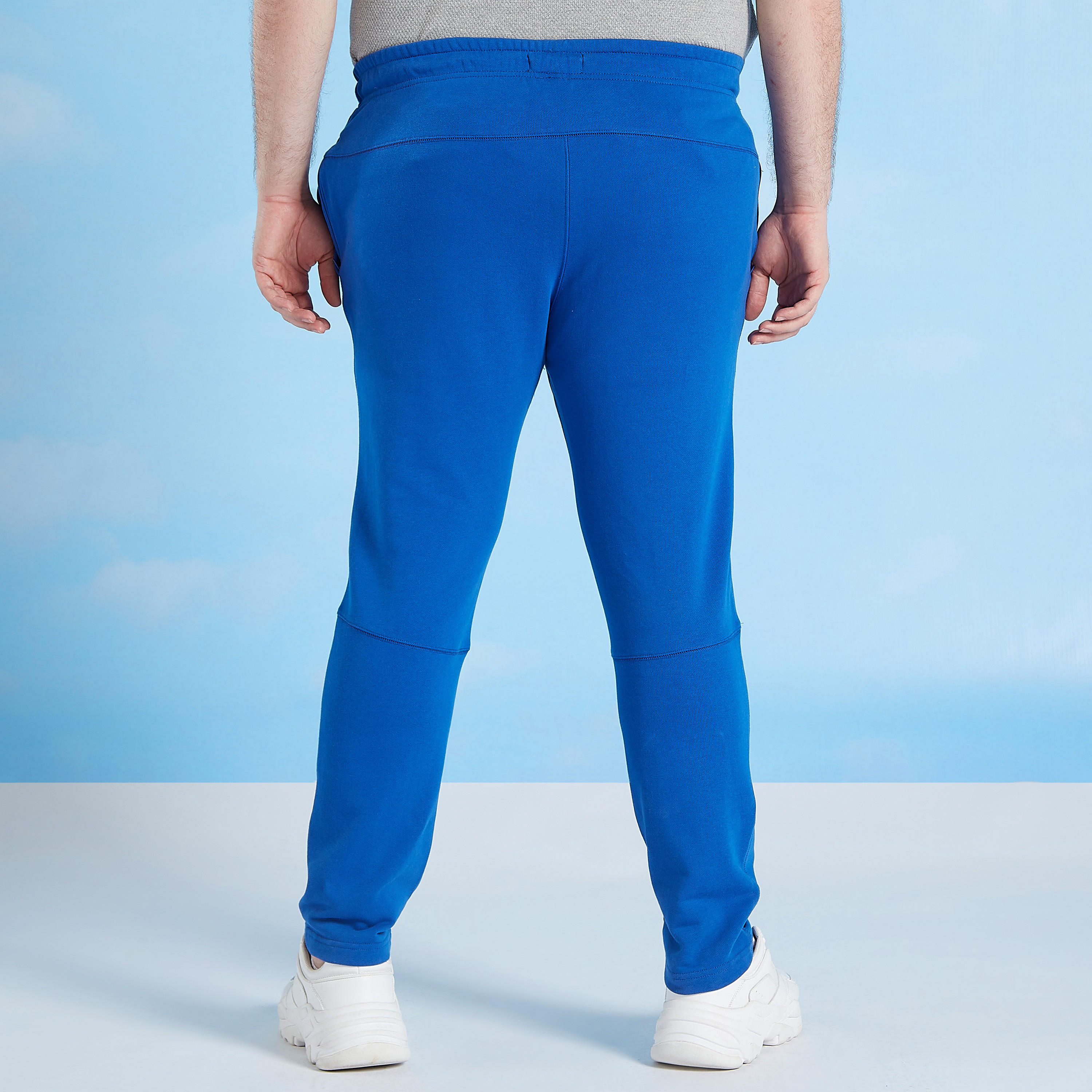 Full Length Solid Mid-Rise Pants with Pocket Detail and Drawstring-men-clothing-bottoms-joggers-image-4