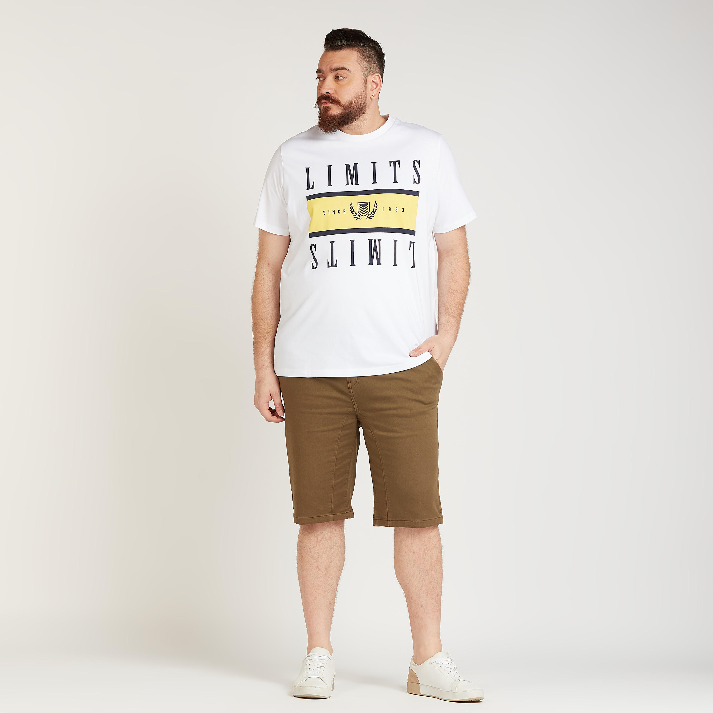 Typographic Print T-shirt with Crew Neck and Short Sleeves-men-clothing-tshirtsandpolos-tshirts-image-2