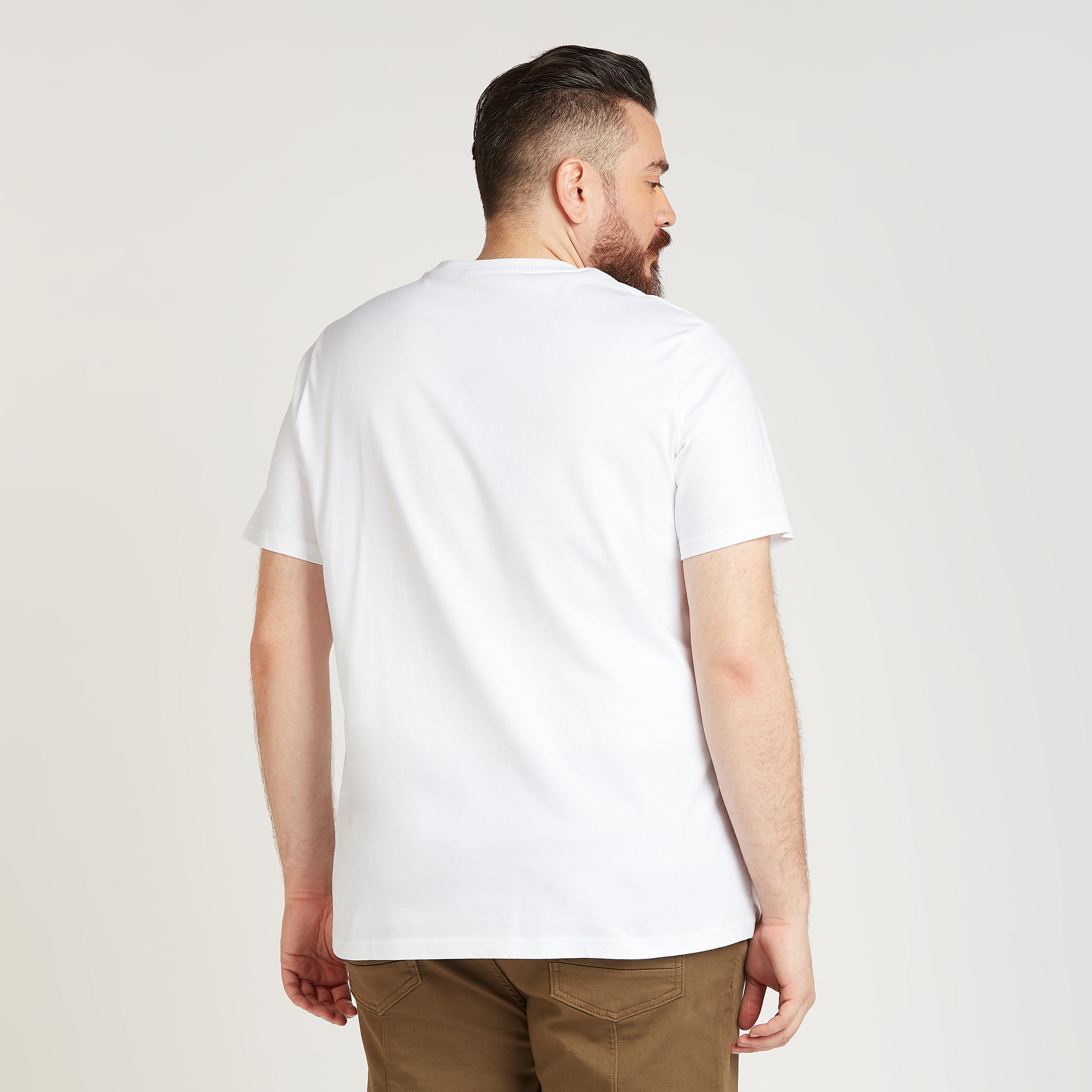 Typographic Print T-shirt with Crew Neck and Short Sleeves-men-clothing-tshirtsandpolos-tshirts-image-4