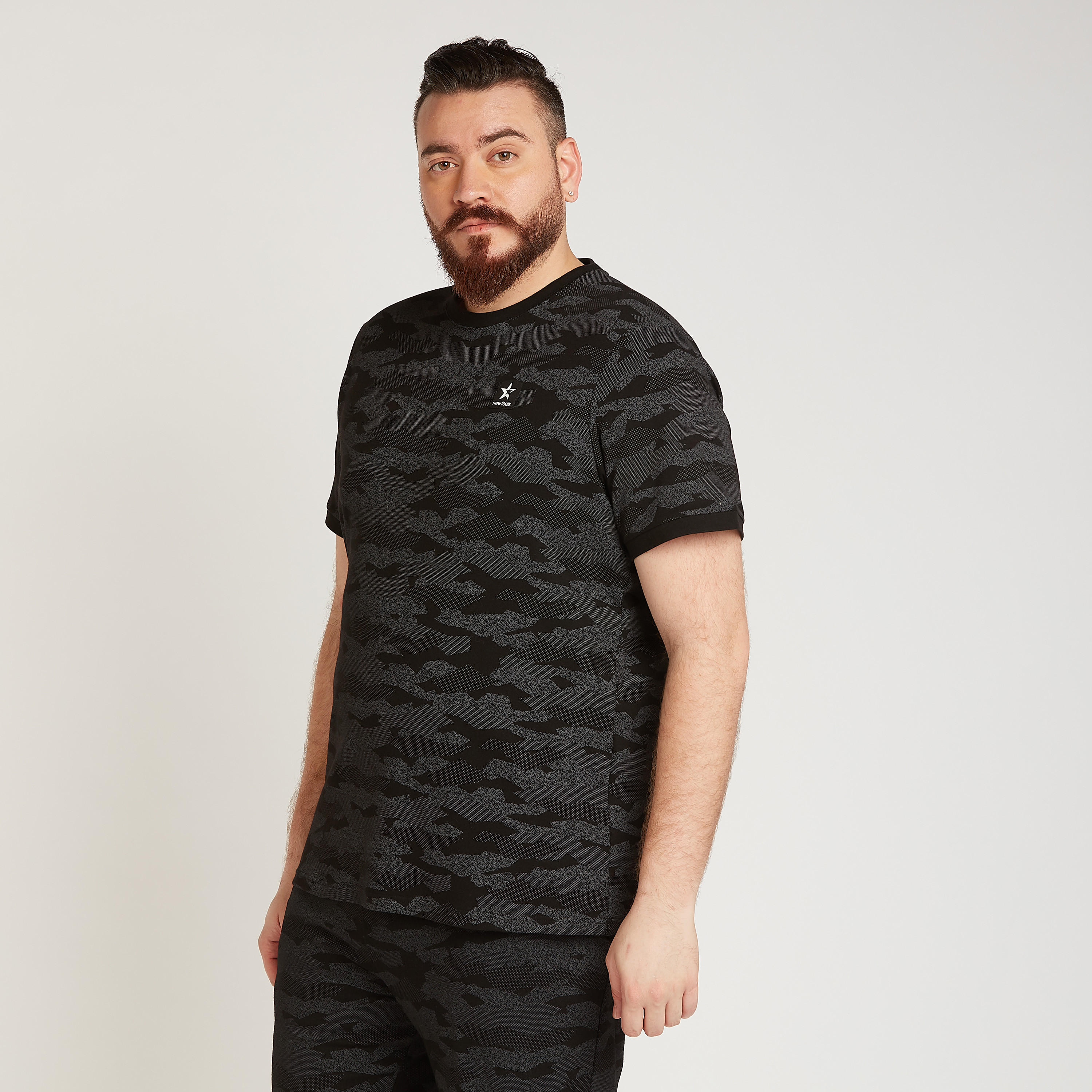 Printed T-shirt with Crew Neck and Short Sleeves-men-clothing-tshirtsandpolos-tshirts-image-1