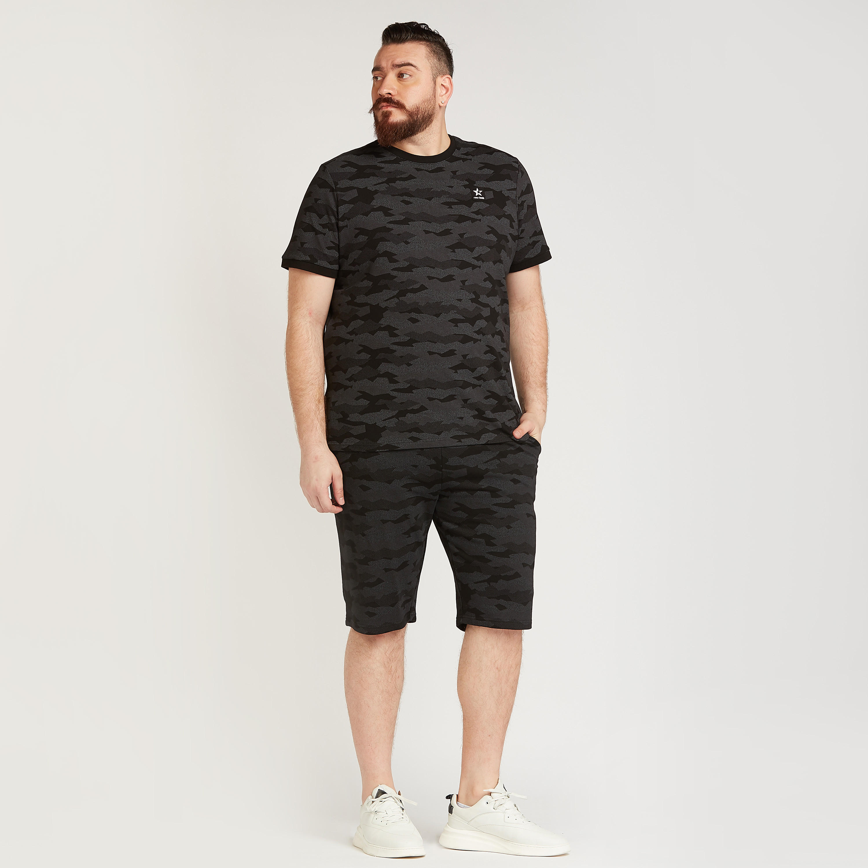 Printed T-shirt with Crew Neck and Short Sleeves-men-clothing-tshirtsandpolos-tshirts-image-2