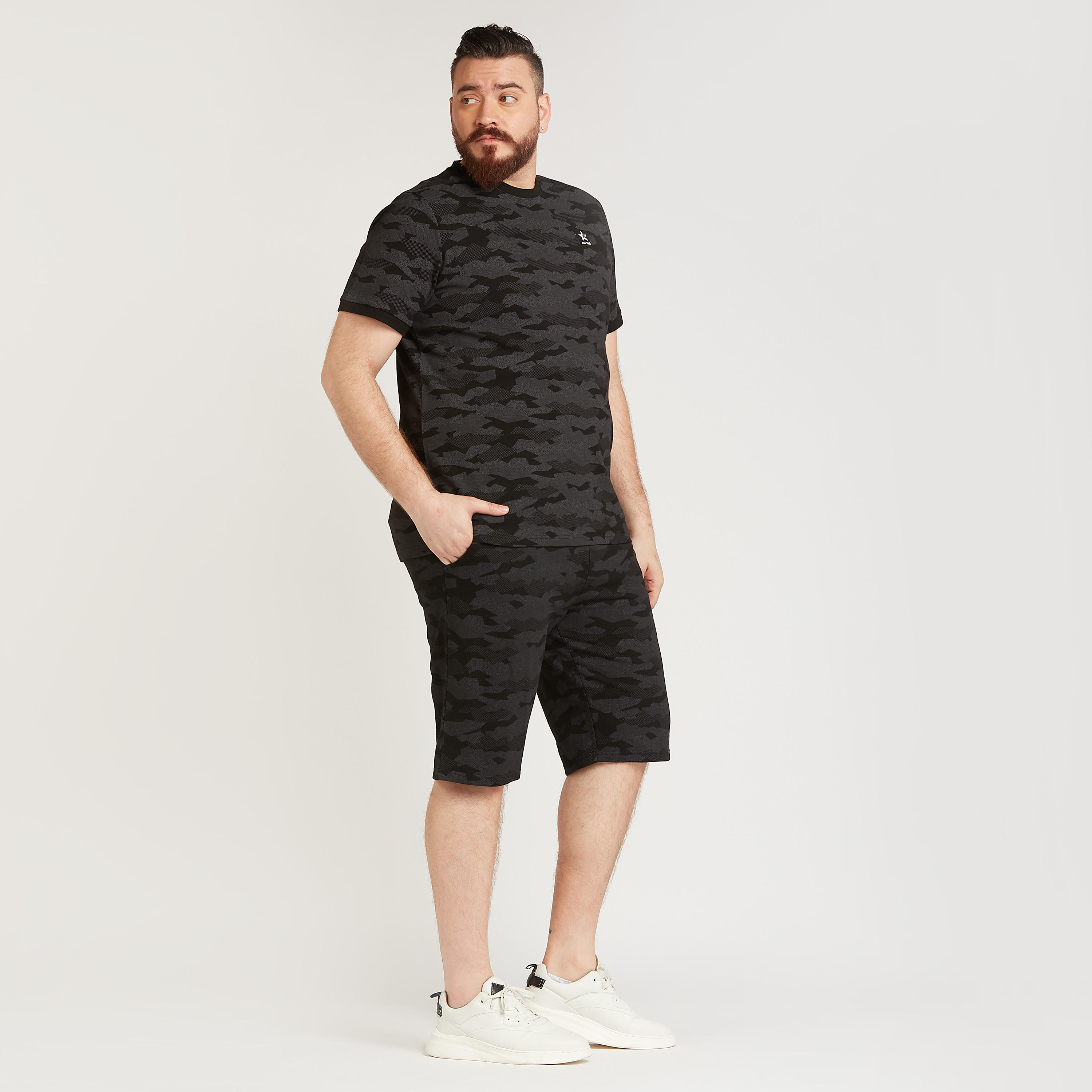 Printed Mid-Rise Shorts with Pocket Detail and Drawstring-men-clothing-bottoms-shorts-image-2
