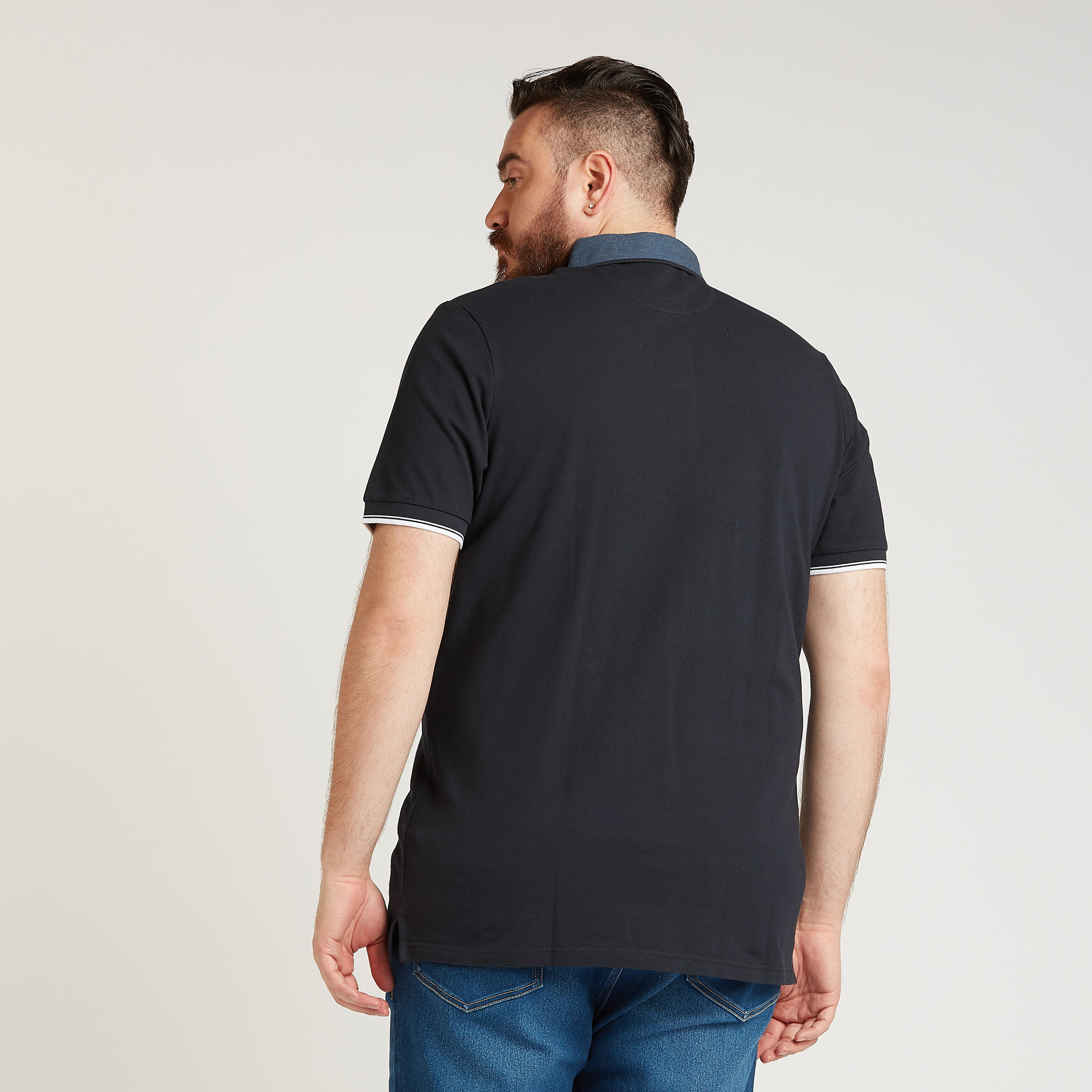 Solid Polo T-shirt with Short Sleeves-men-clothing-tshirtsandpolos-polos-image-8